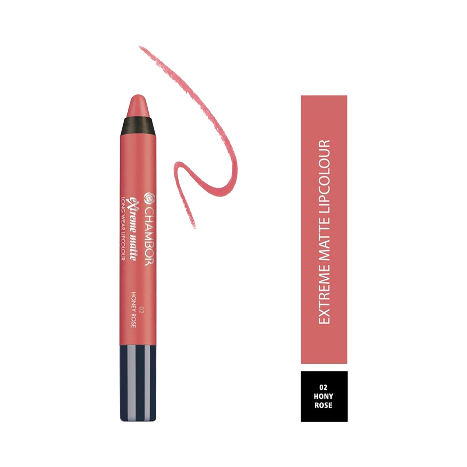 Chambor | Chambor Extreme Matte Long Wear Lip Color + Hyaluronic Acid - N 02 Honey Rose (2.8g)