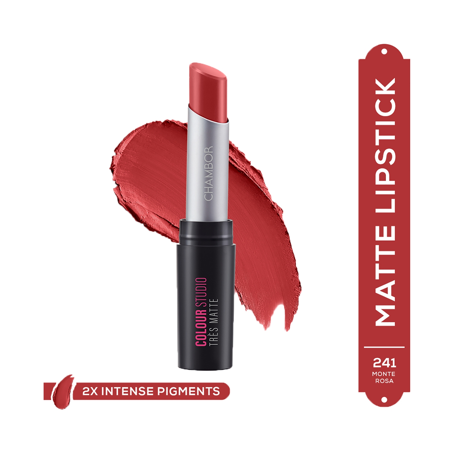 Chambor | Chambor Tres Matte Lipstick Lasting Bold Pigment with SPF 30 - N 241 Monte Rosa (3.2g)