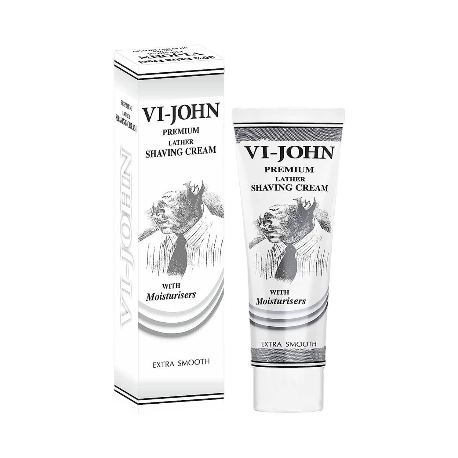 VI-JOHN | VI-JOHN Premium Lather Shaving Cream With Moisturizers For Extra Smooth Shave (91g)