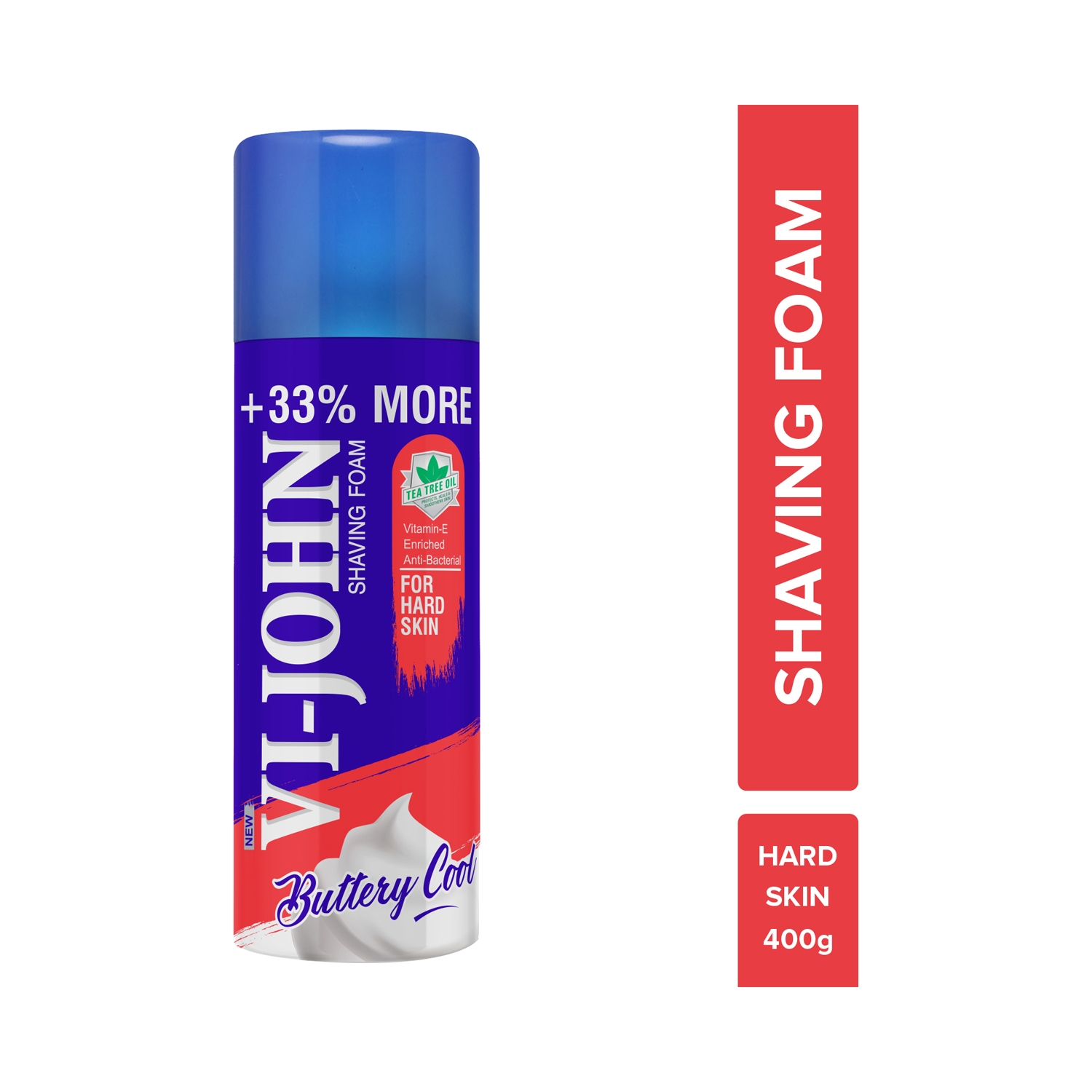 VI-JOHN | VI-JOHN Hard Skin Shaving Foam Vitamin E Enriched & Antibacterial Properties (400g)