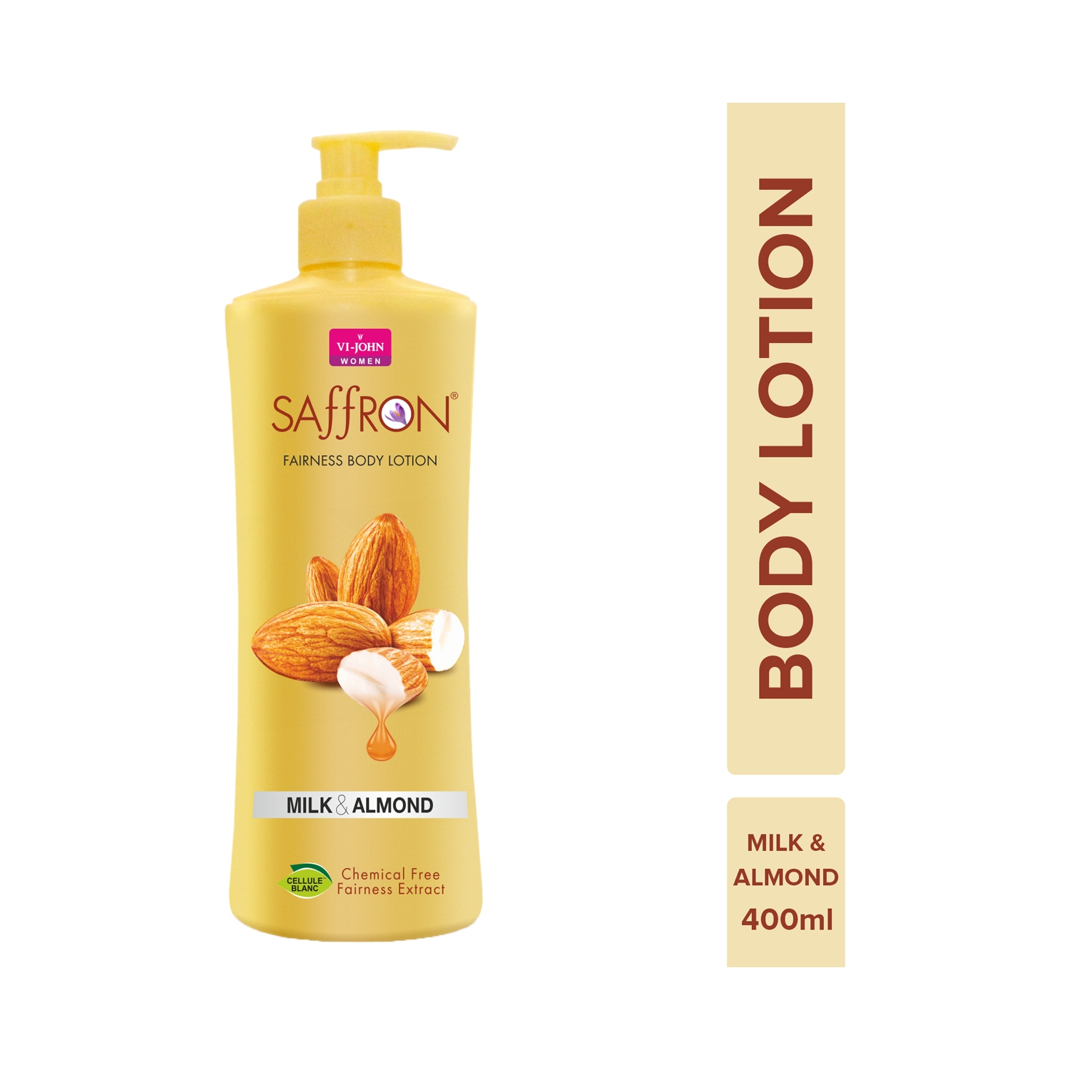 VI-JOHN | VI-JOHN Saffron Milk Almond Fairness Body Lotion (400ml)