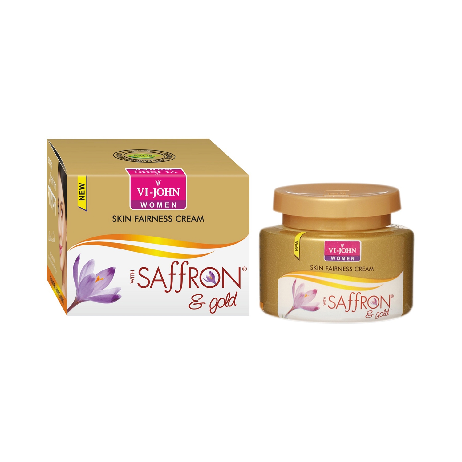 VI-JOHN | VI-JOHN Gold & Saffron Fairness Cream With Vitamin E (50g)