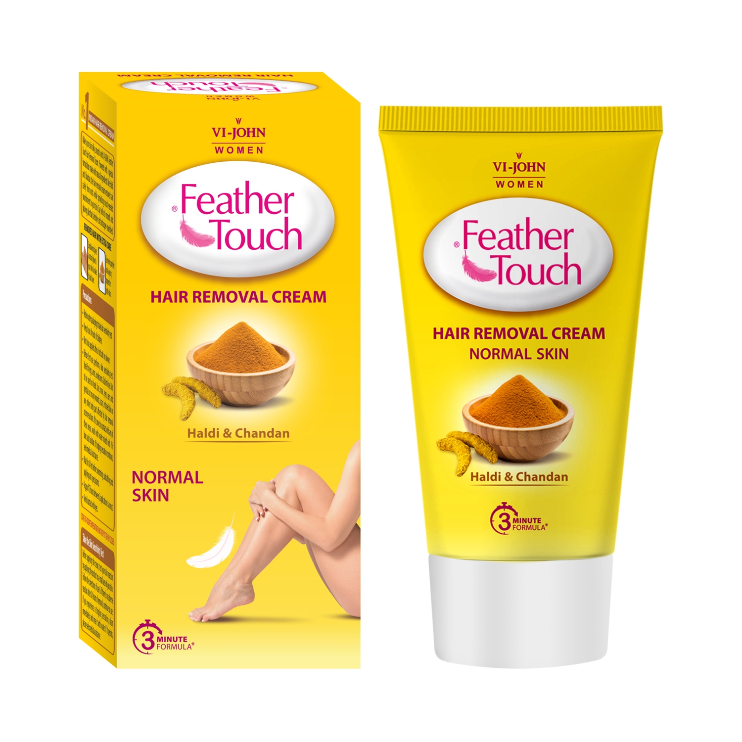 VI-JOHN | VI-JOHN Feather Touch Hair Removal Cream With Haldi & Chandan Tube For Normal Skin (40g)