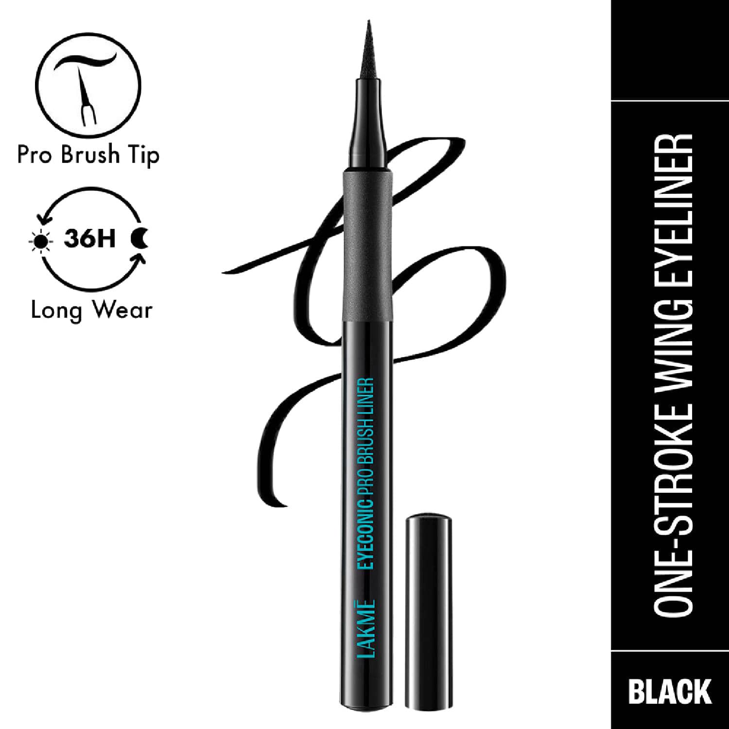 Lakme | Lakme Eyeconic Pro Brush Eyeliner - Black (1.2ml)