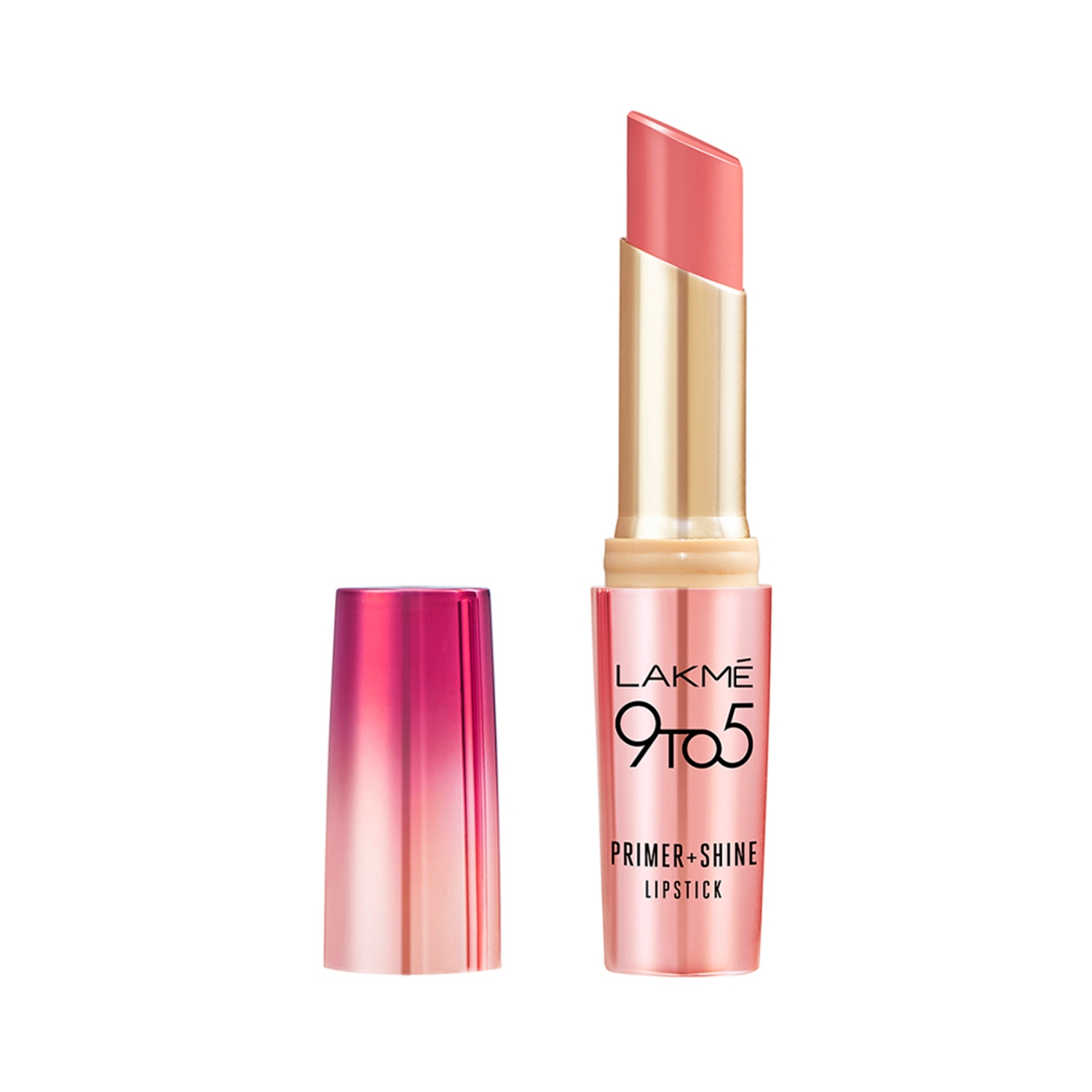 Lakme | Lakme 9 To 5 Primer + Shine Lipstick - Pink Flamingo (3.6g)