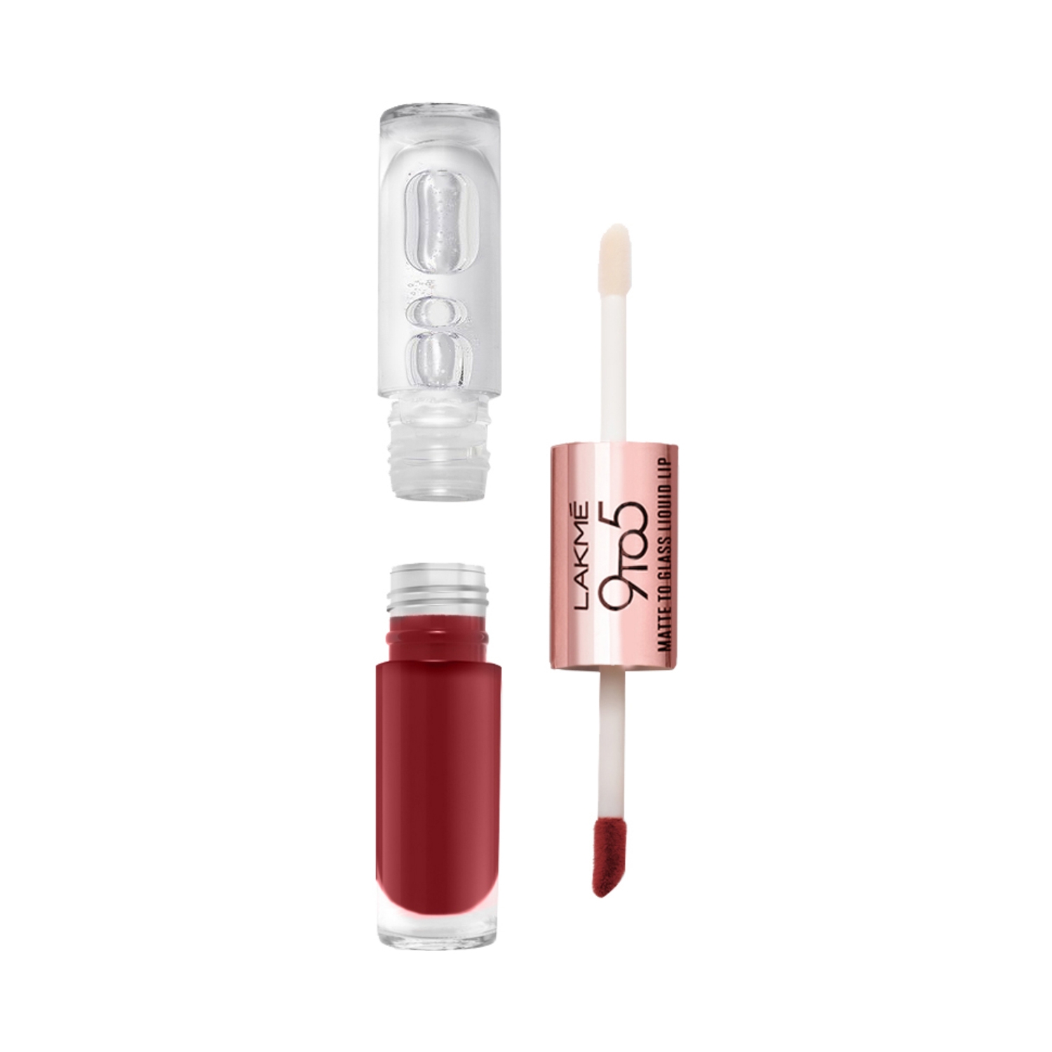 Lakme | Lakme 9 To 5 Matte To Glass Liquid Lip Color - Fiery Red (7.6ml)