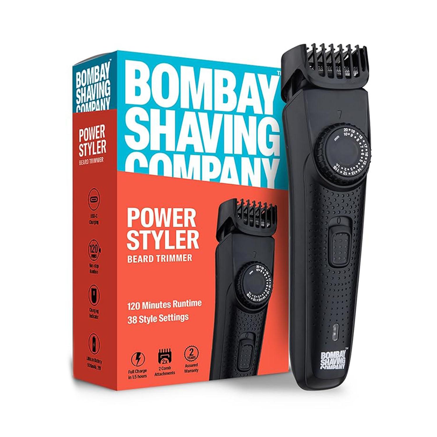 Bombay Shaving Company | Bombay Shaving Company Beard Trimmer For Men with USB Fast Charging - Black (160 g)