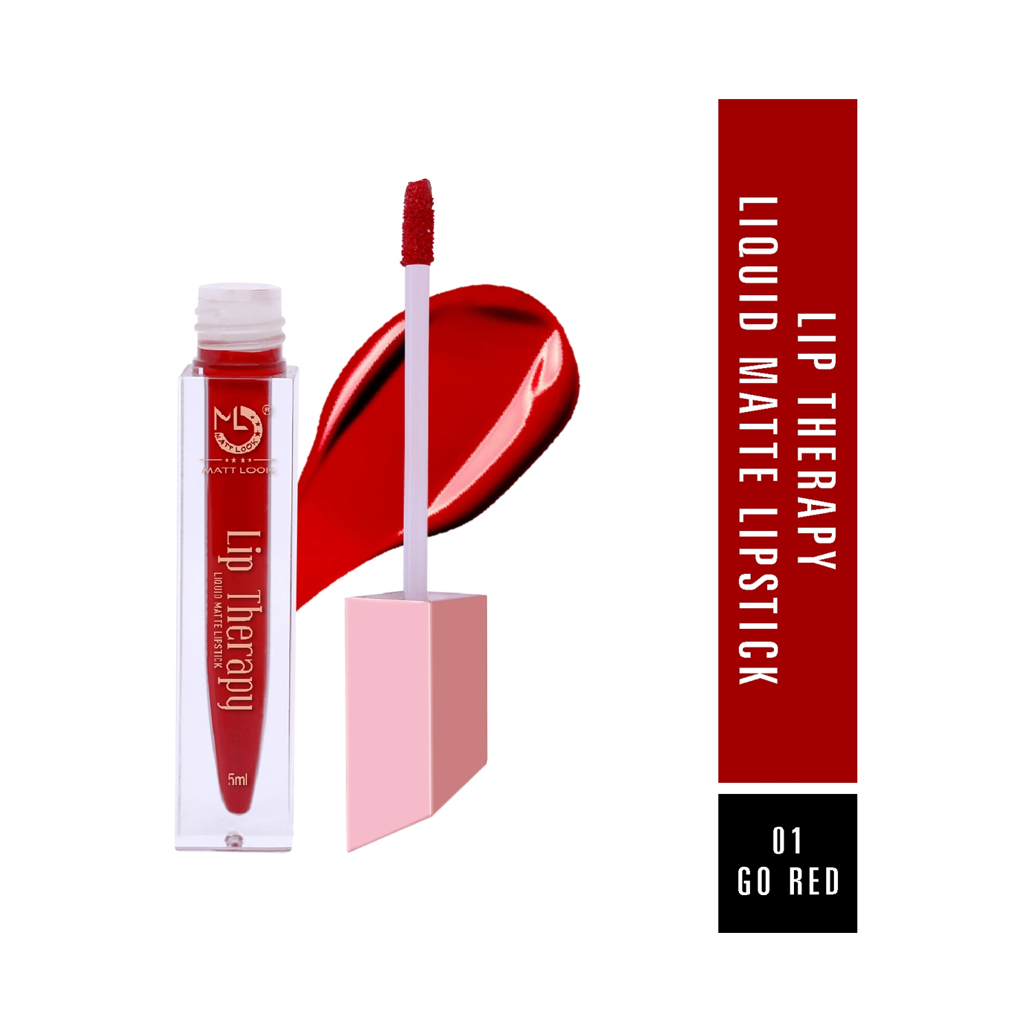 Matt Look | Matt Look Lip Therapy Liquid Matte Lipstick - 01 Go Red (5ml)