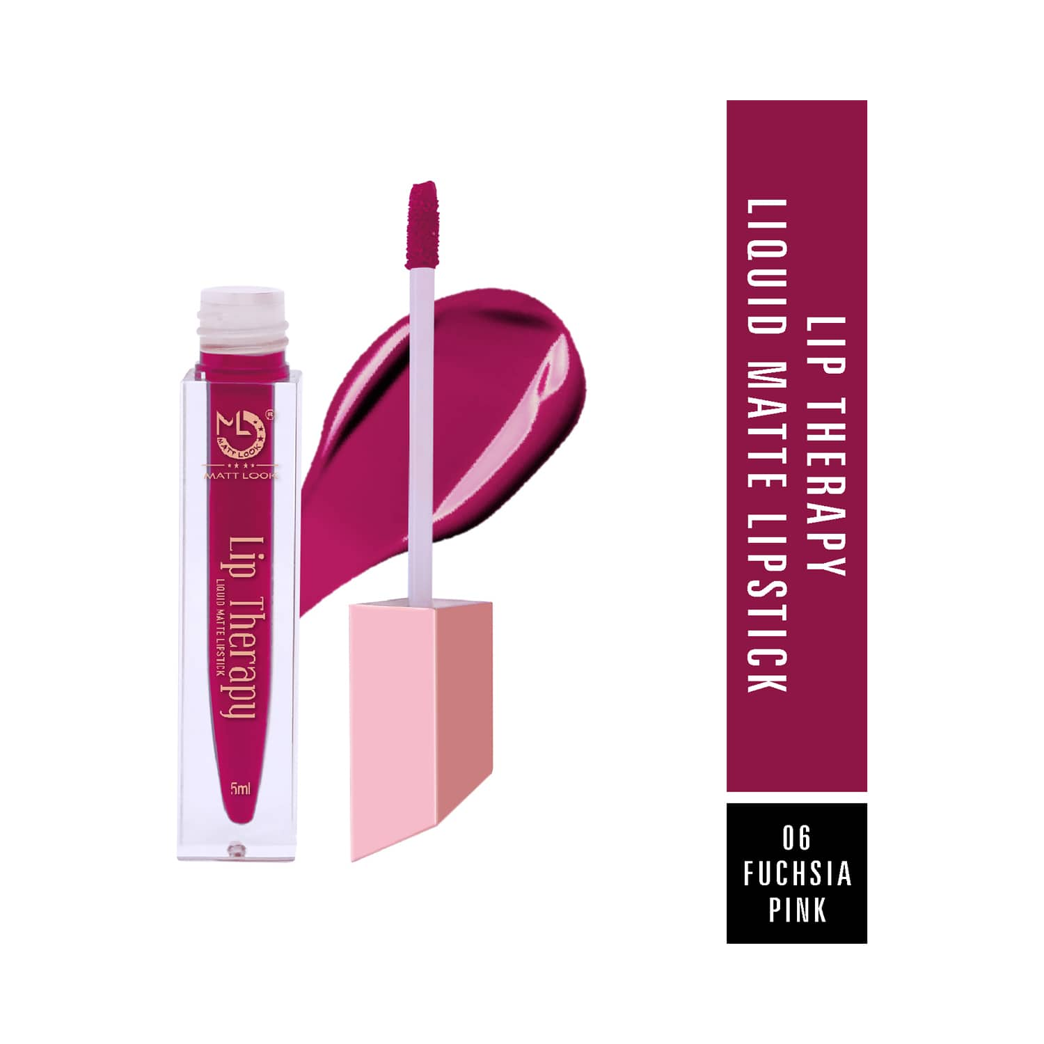 Matt Look | Matt Look Lip Therapy Liquid Matte Lipstick - 06 Fuchsia Pink (5ml)