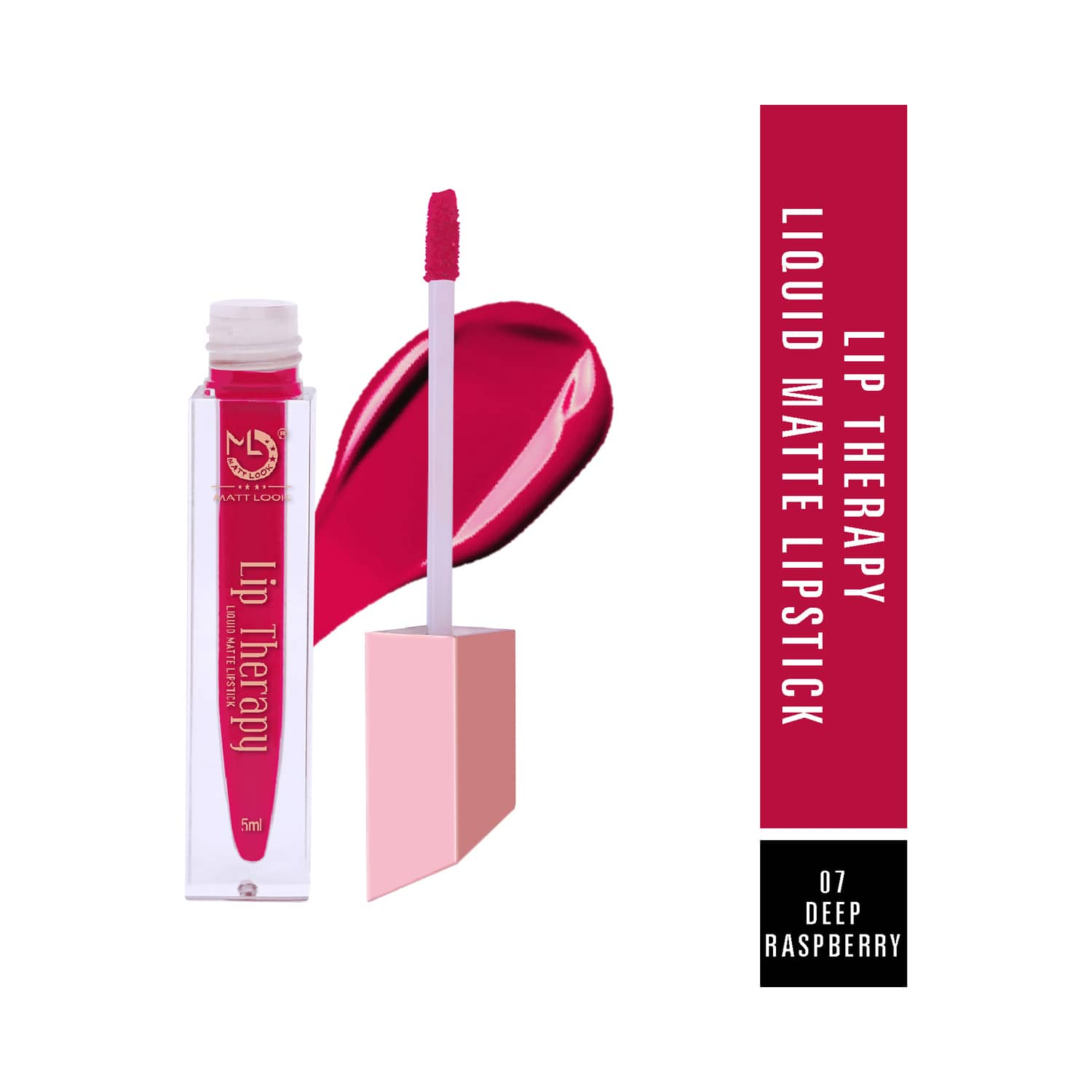 Matt Look | Matt Look Lip Therapy Liquid Matte Lipstick - 07 Deep Raspberry (5ml)