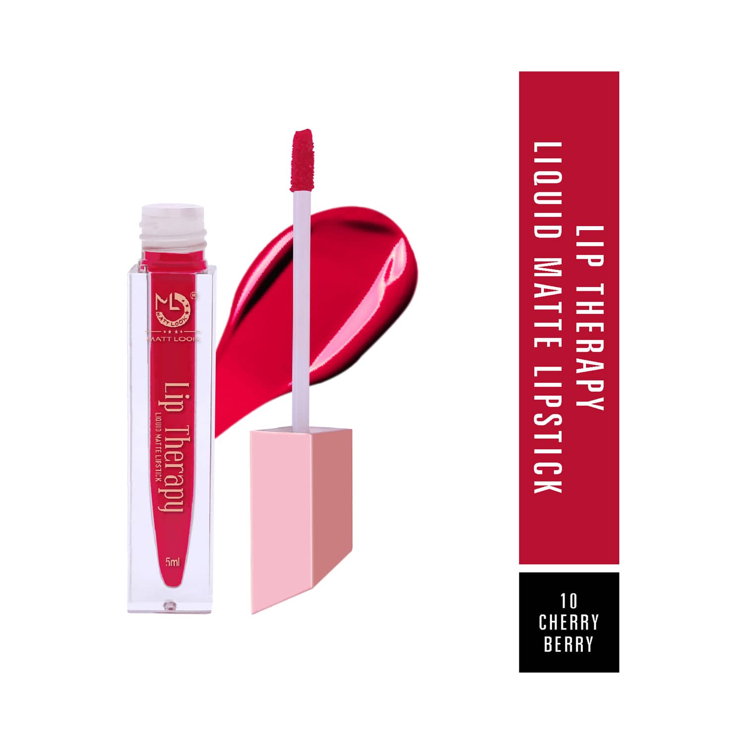 Matt Look | Matt Look Lip Therapy Liquid Matte Lipstick - 10 Cherry Berry (5ml)