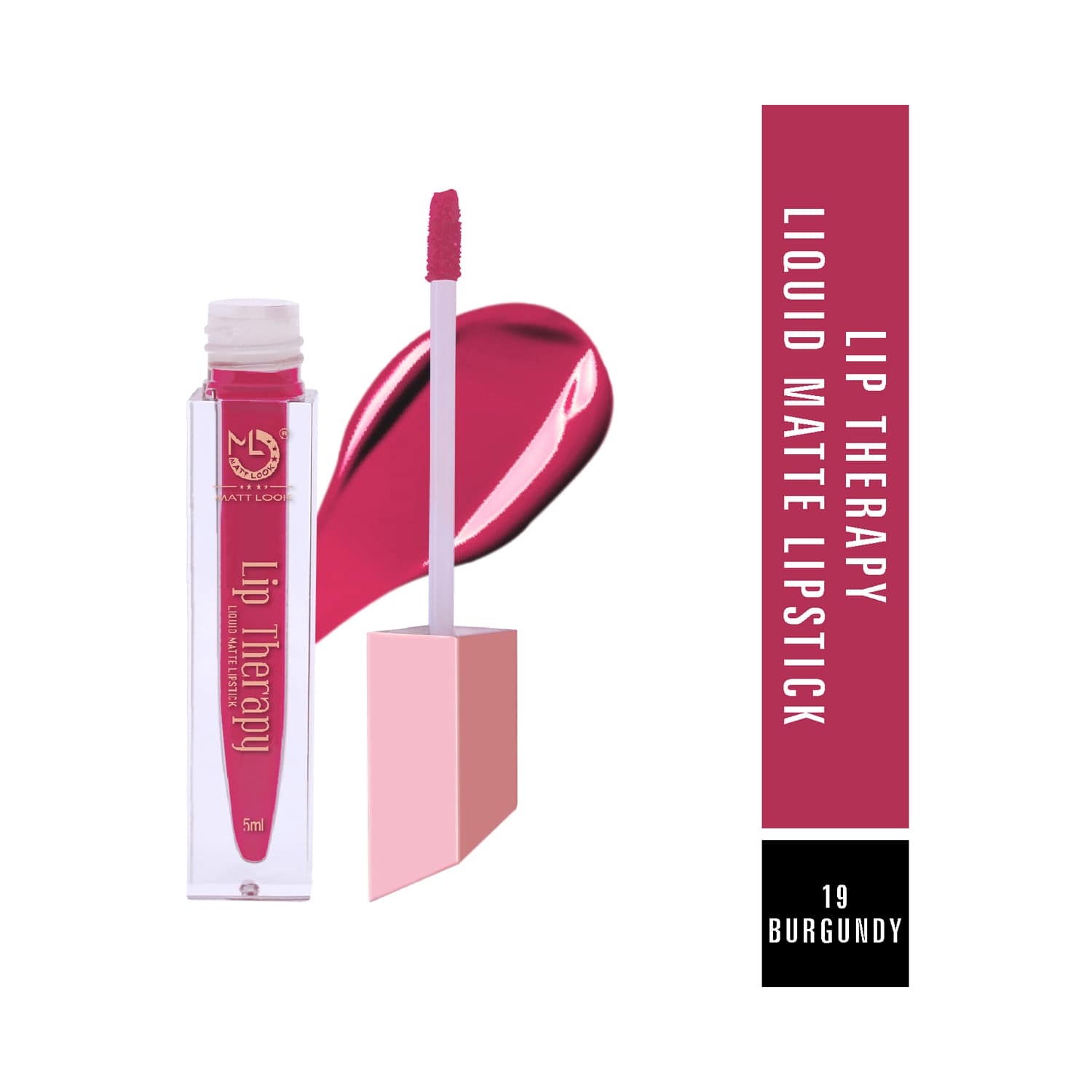 Matt Look | Matt Look Lip Therapy Liquid Matte Lipstick - 19 Burgundy (5ml)