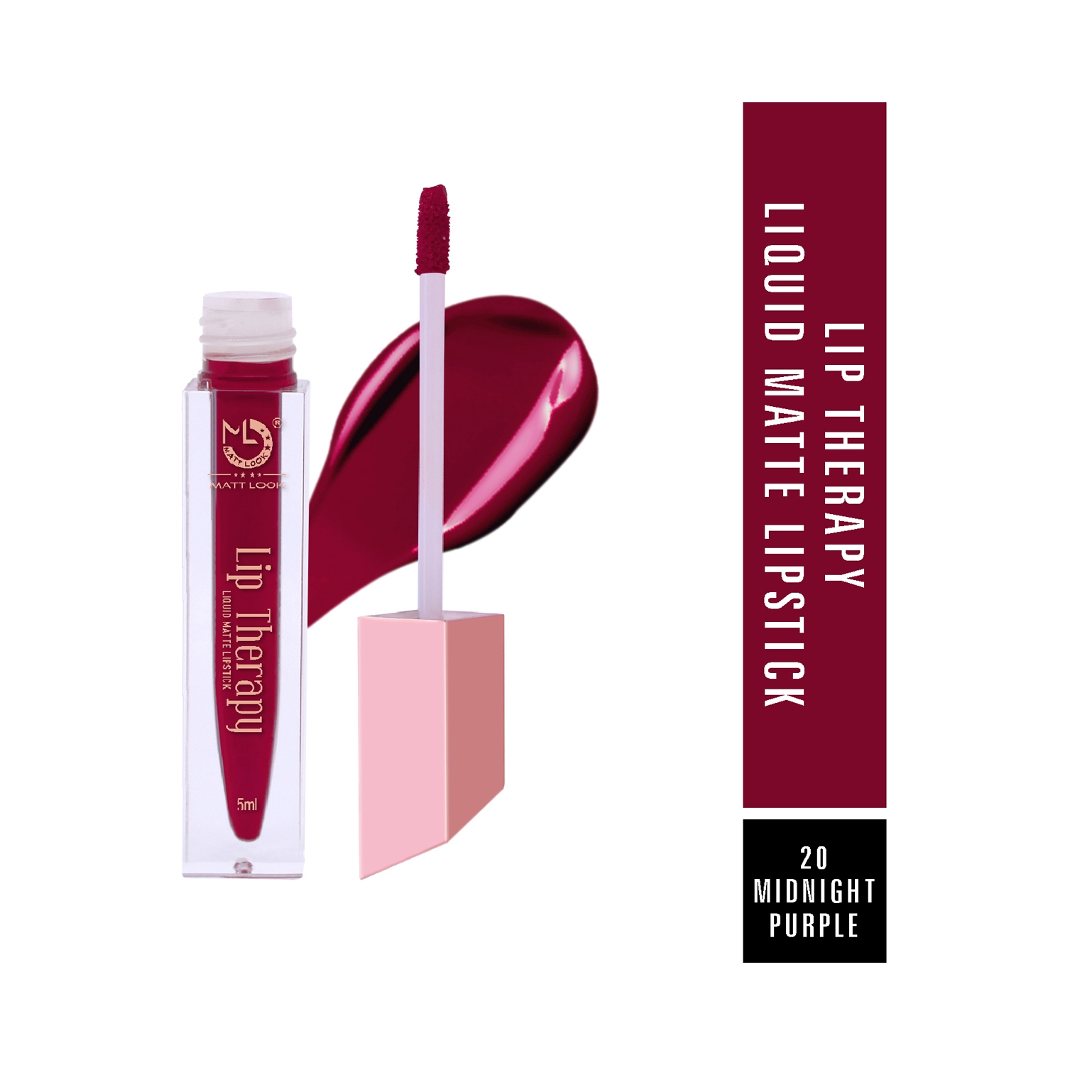 Matt Look | Matt Look Lip Therapy Liquid Matte Lipstick - 10 Midnight Purple (5ml)