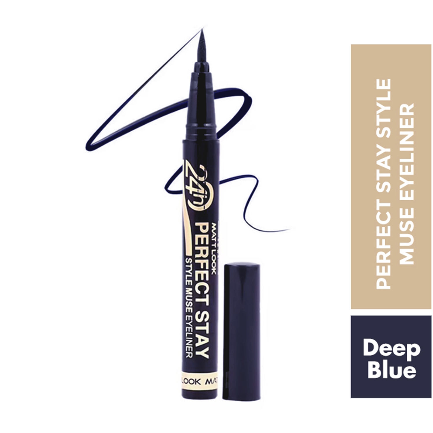 Matt Look 24H Perfect Stay Style Muse Eyeliner - Deep Blue (1g)