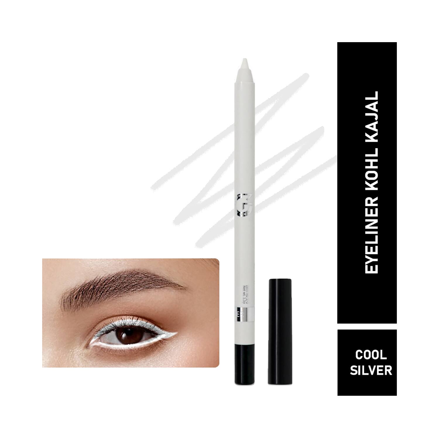 Matt Look | Matt Look Single Stroke Super Glide Eyeliner Kohl Kajal - Cool Silver (1.3g)