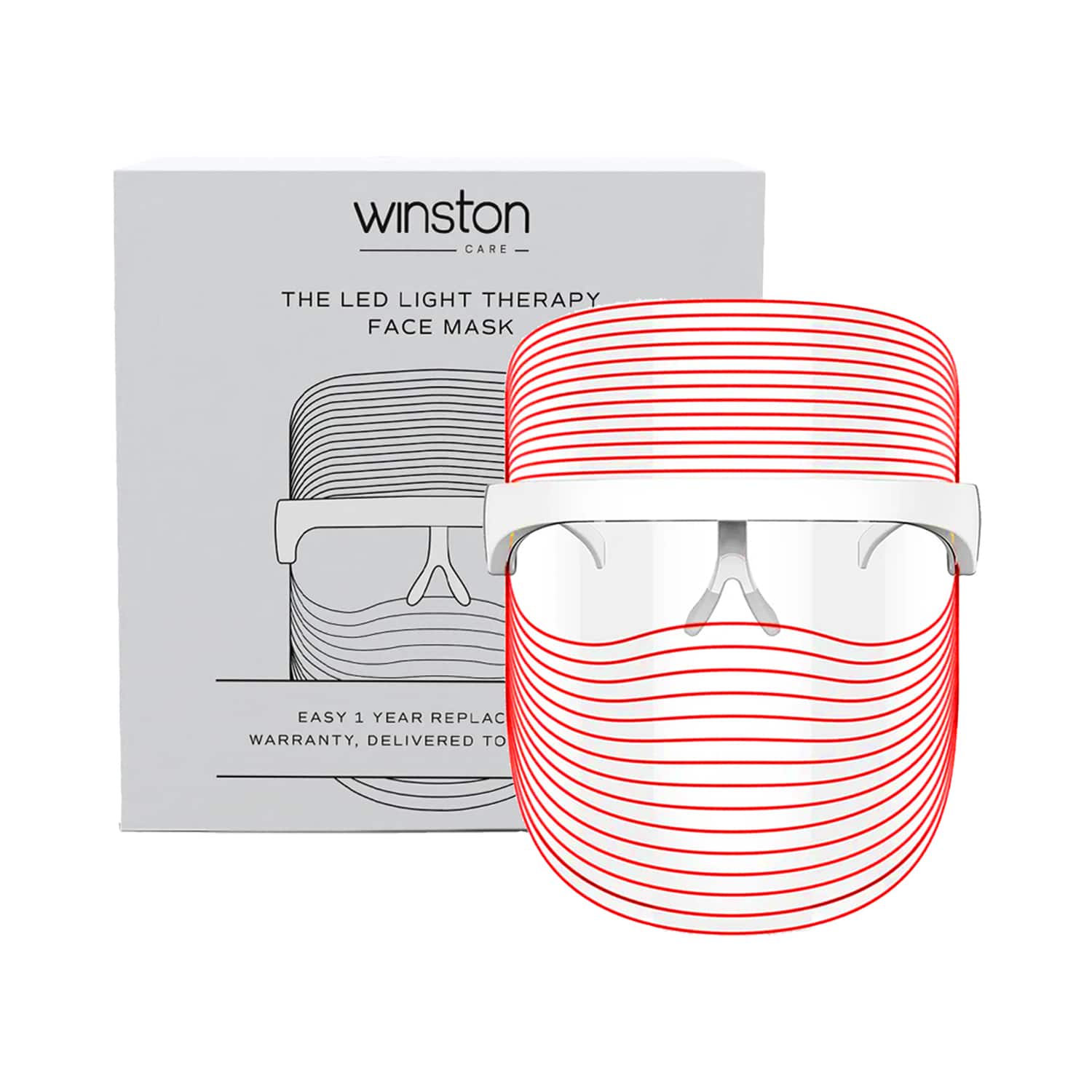 WINSTON | WINSTON 3 In 1 LED Light Therapy Face Mask - White (1Pc)