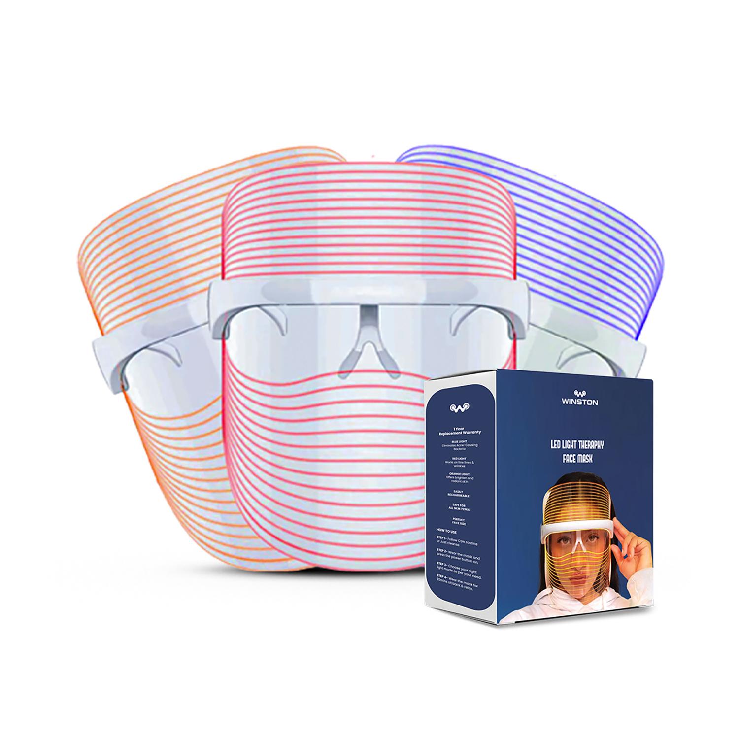 WINSTON | WINSTON 3 In 1 LED Light Therapy Face Mask - White (1Pc)