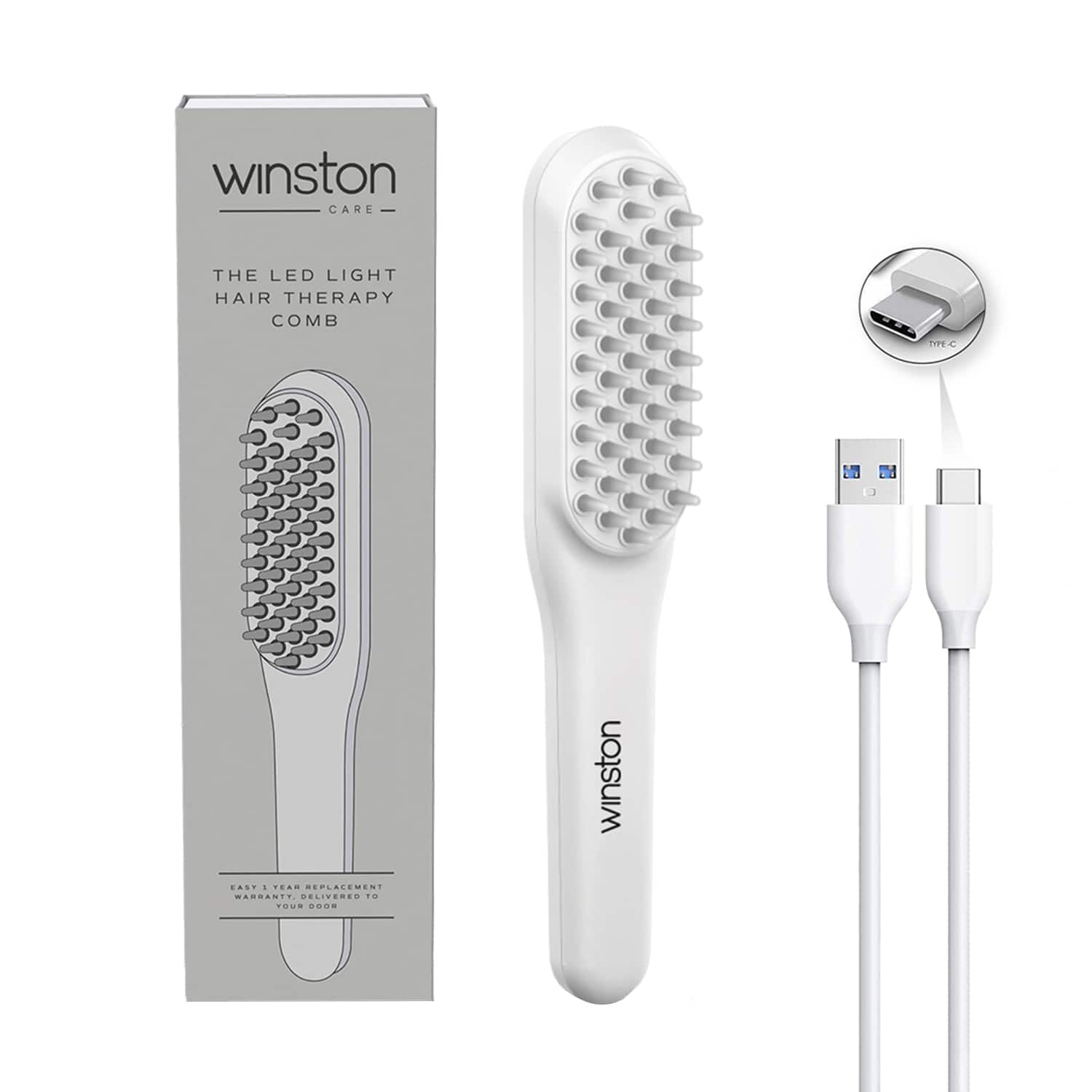 WINSTON | WINSTON LED Hair Growth Therapy Comb - Grey (1Pc)