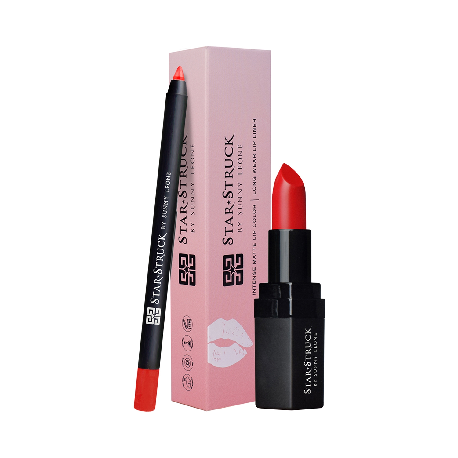 Star Struck by Sunny Leone | Star Struck by Sunny Leone Long Wear Lip Liner And Intense Matte Lipstick - Red Carpet (2 Pcs)