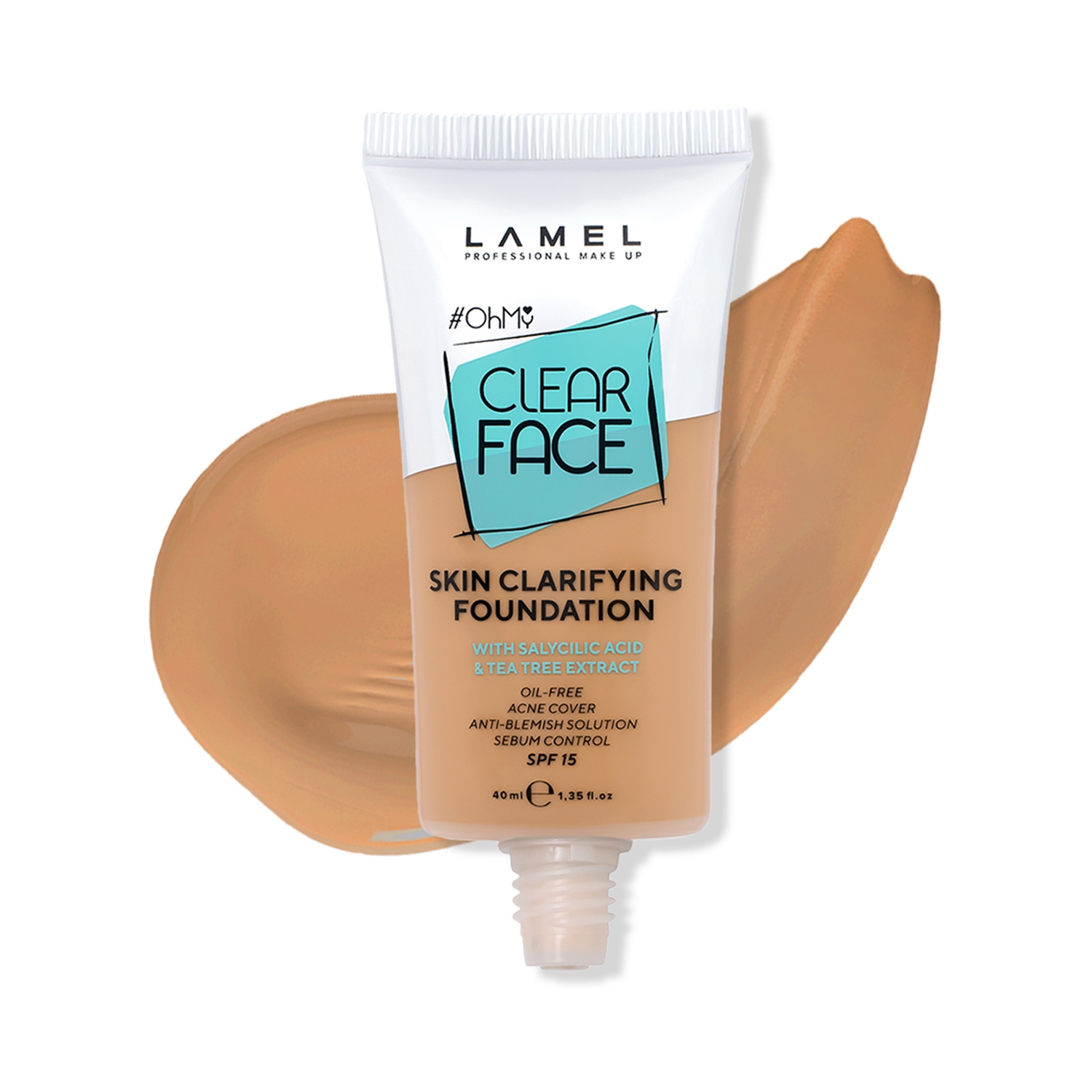 Lamel | Lamel Oh My Clear Face Foundation SPF 15 - 406 Sand (40ml)