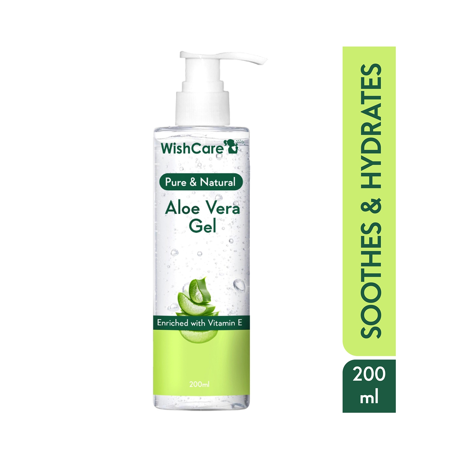 WishCare | WishCare Pure & Natural Aloe Vera Gel Enriched with Vitamin E (200ml)
