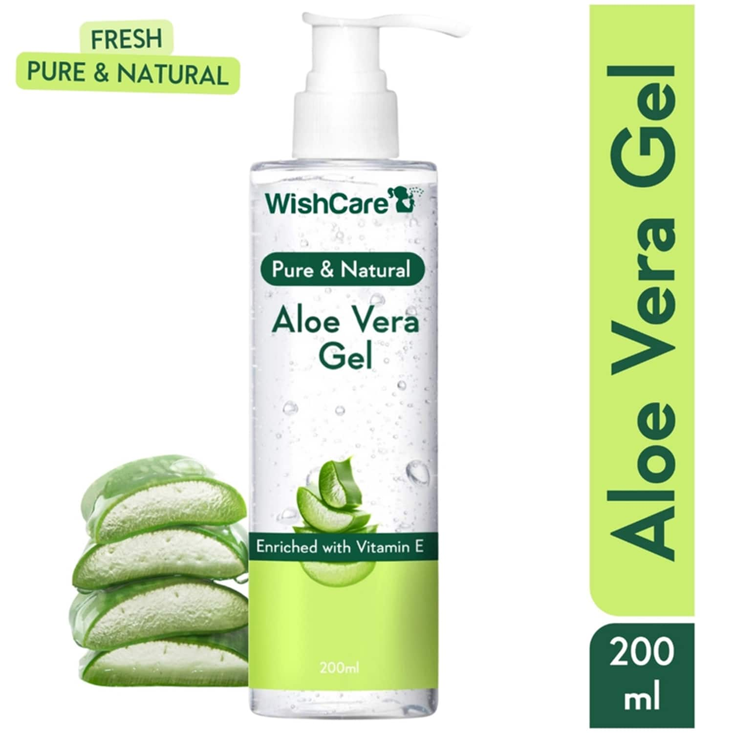 WishCare | WishCare Pure & Natural Aloe Vera Gel Enriched with Vitamin E (200ml)