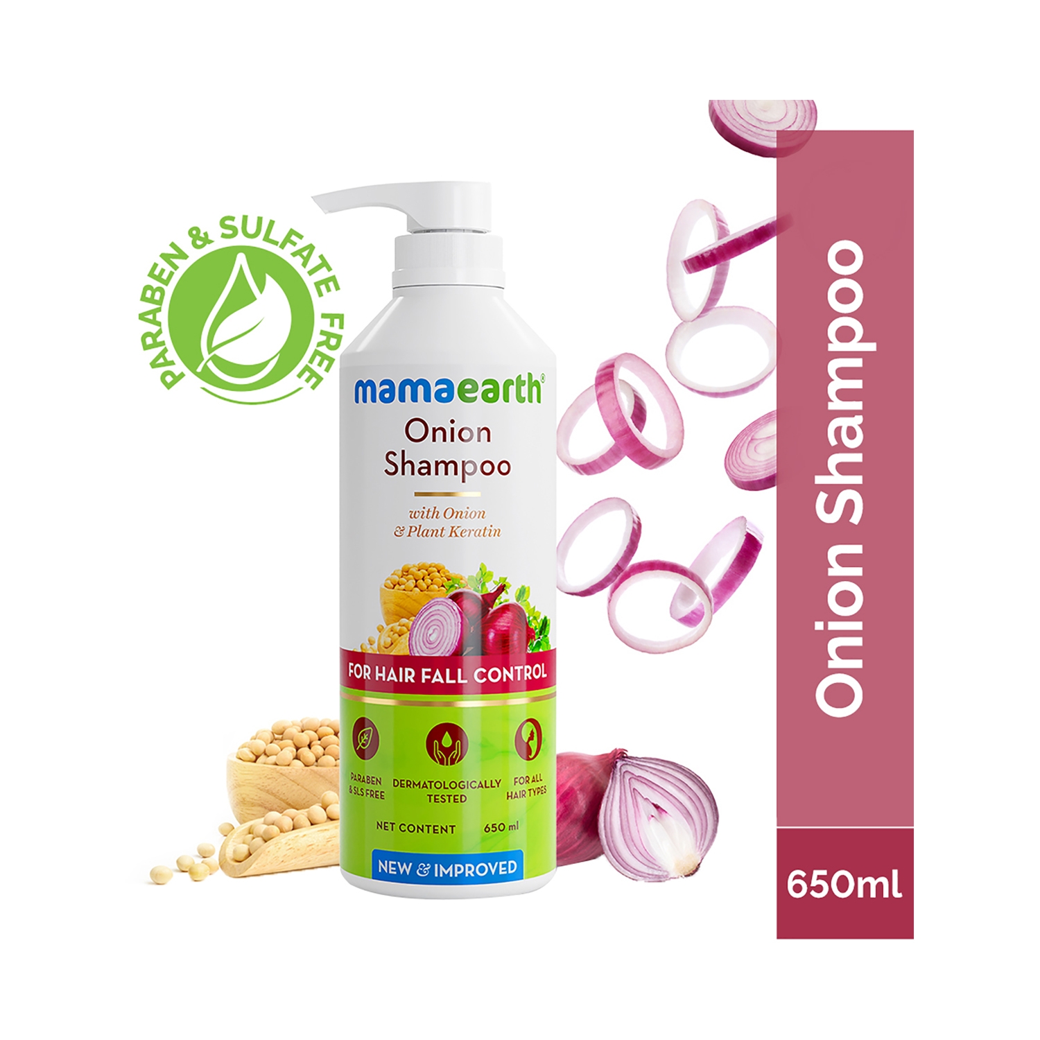Mamaearth | Mamaearth Onion Shampoo With Onion & Plant Keratin (650ml)