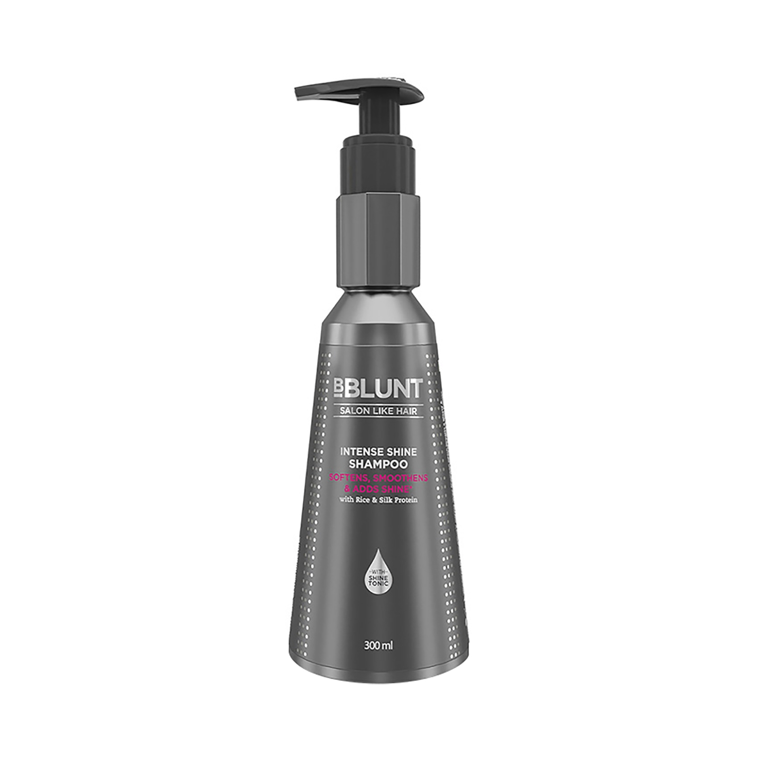 BBlunt Intense Shine Shampoo With Rice & Silk Protein For 23X Shinier Hair (300ml)