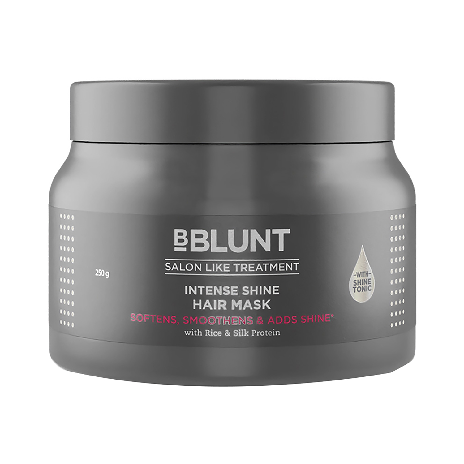 BBlunt Intense Shine Hair Mask With Rice & Silk Protein For Softer & Shinier Hair (250g)