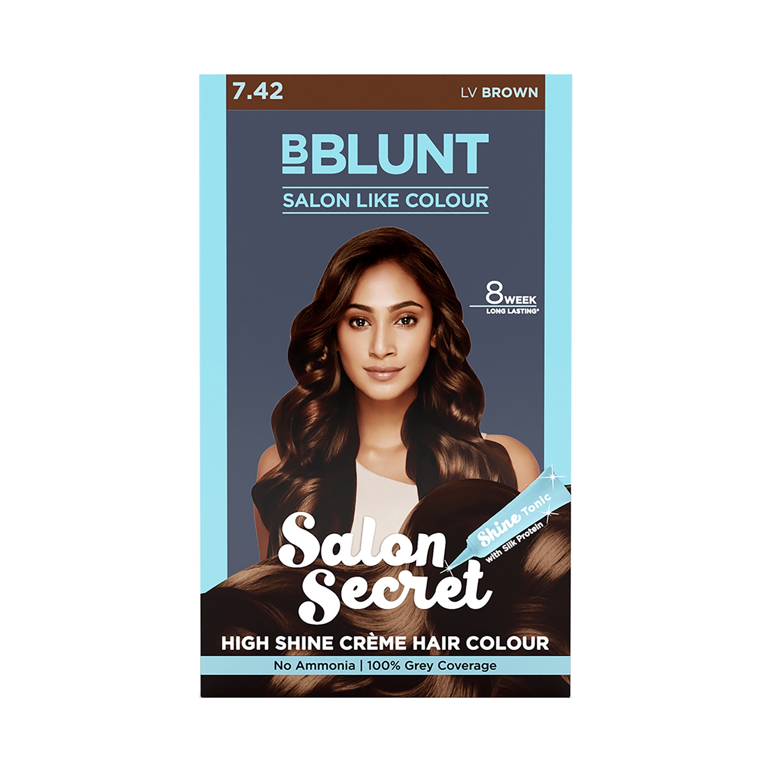 BBlunt | BBlunt Salon Secret High Shine Creme Hair Color - 7.42 LV Brown (108ml)