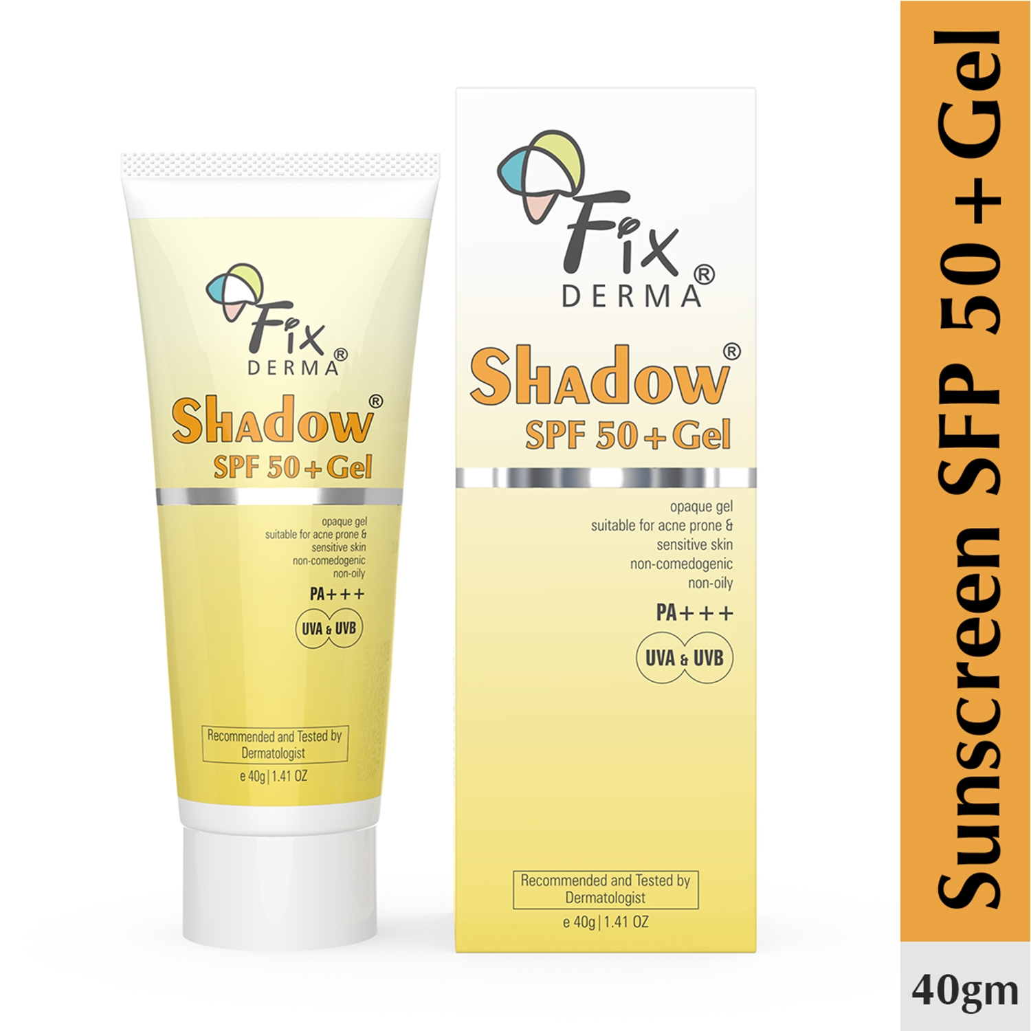 Fixderma | Fixderma Shadow Sunscreen Gel SPF 50+ PA+++ UVA & UVB Protection (40g)