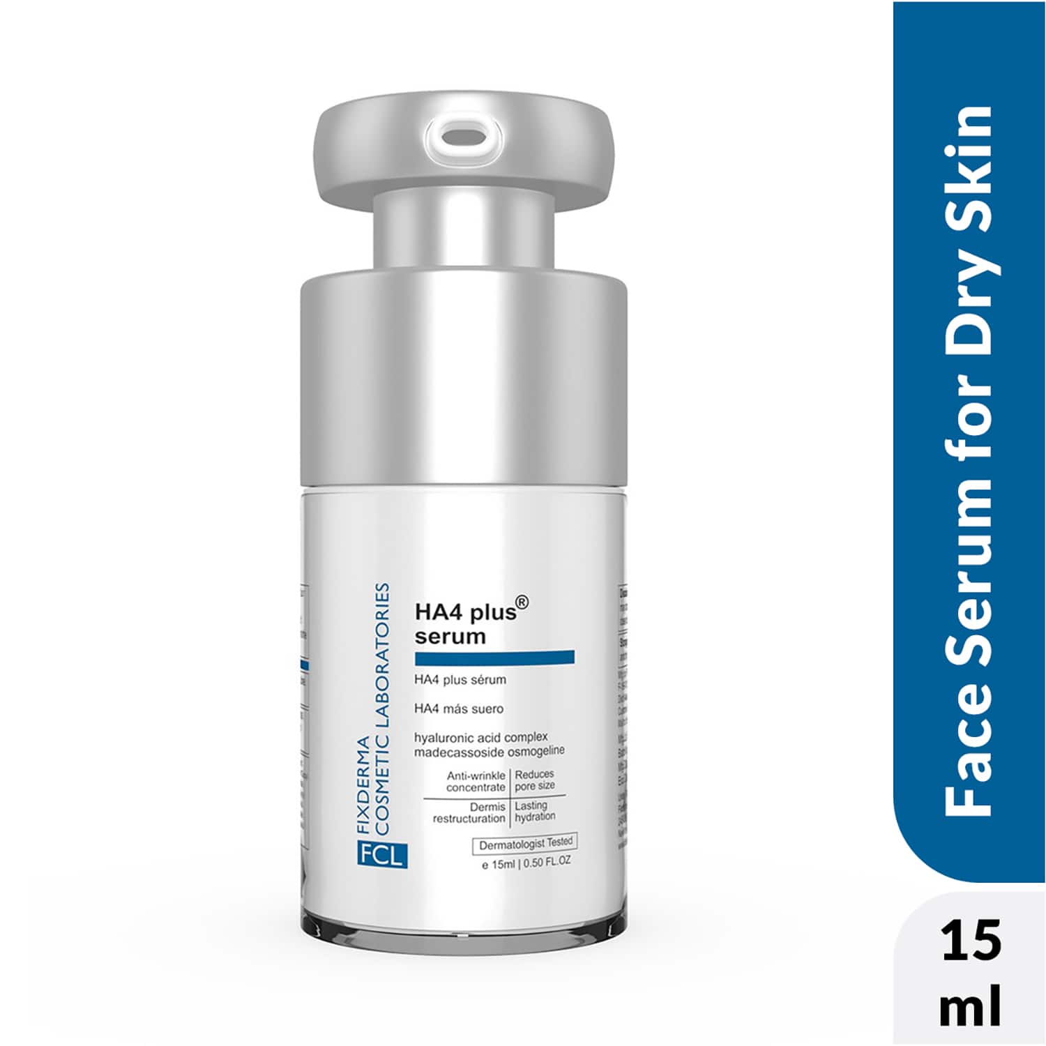 Fixderma | Fixderma Cosmetic Laboratories 5% Hyaluronic Acid HA4 Plus Serum Reduces Fine Lines and Wrinkles (15ml)