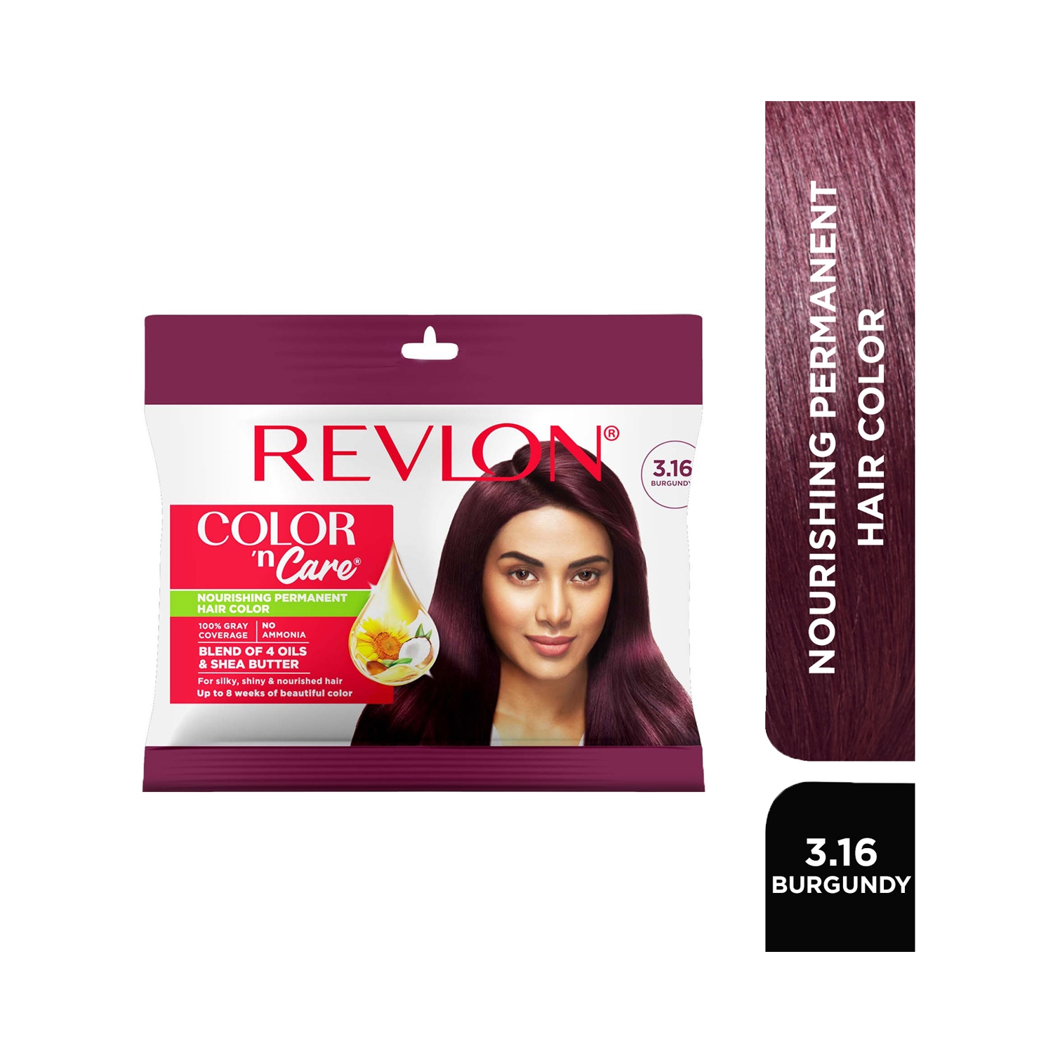Revlon | Revlon Color N Care Nourishing Permanent Hair Color Sachet - 3.16 Burgundy (20g+30ml)