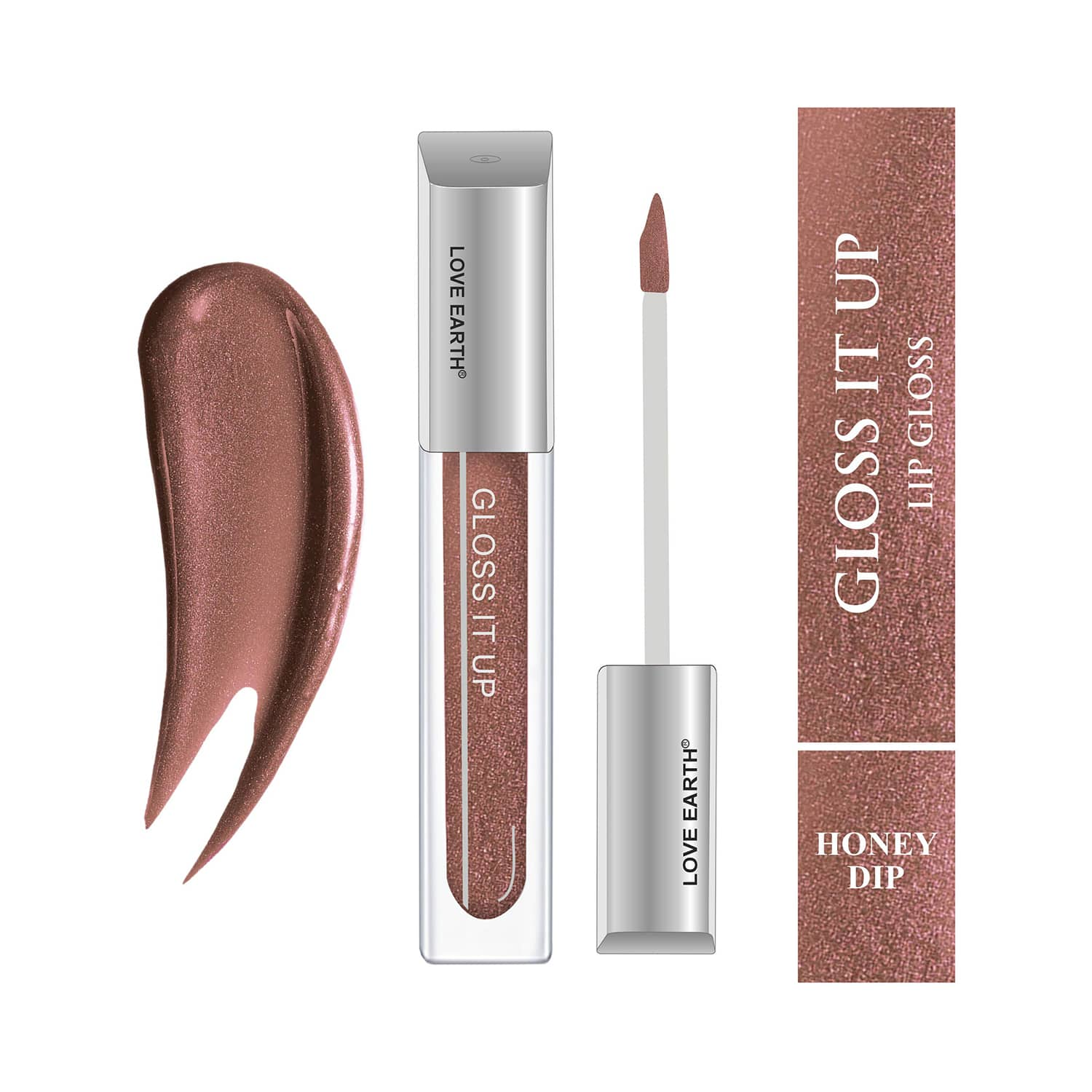 Love Earth | Love Earth Gloss It Up Liquid Lip Gloss - Honey Dip (3ml)