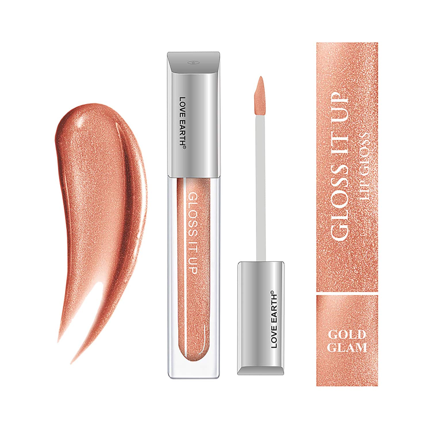 Love Earth | Love Earth Gloss It Up Liquid Lip Gloss - Gold Glam (3ml)