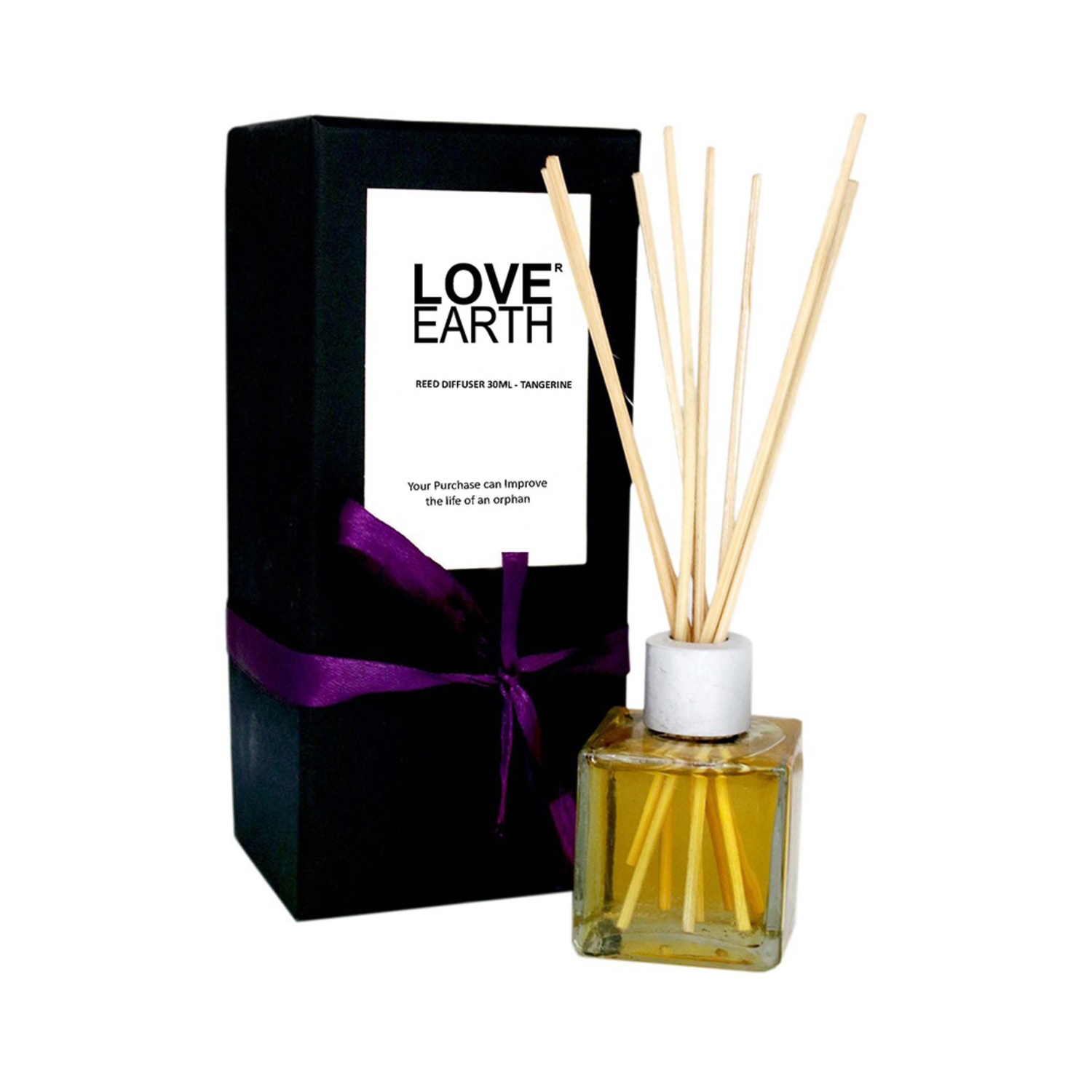 Love Earth | Love Earth Premium Mandarin Reed Diffuser Toxin Free Long Lasting Fragrance (30ml)