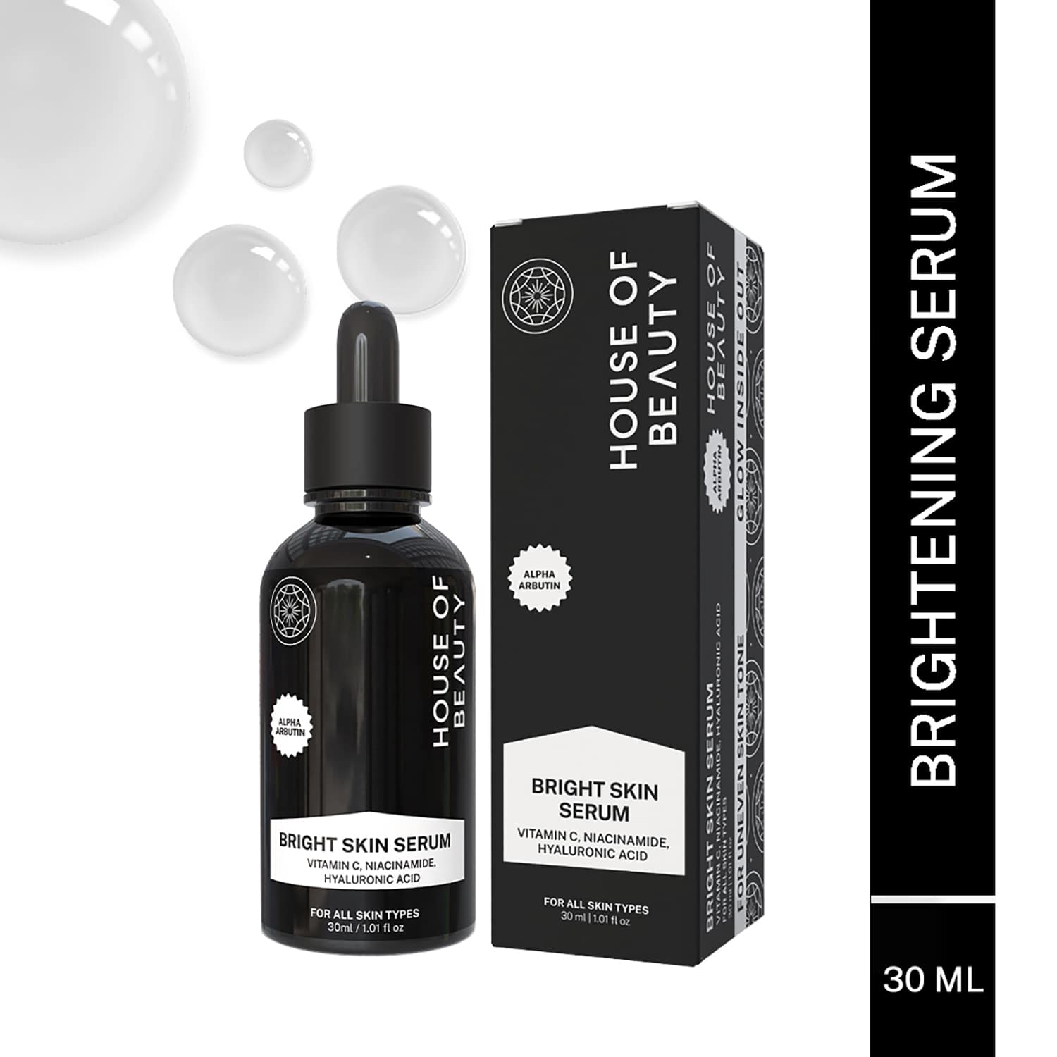 House of Beauty | House of Beauty Bright Skin Serum For Everyday Use W/T Hyaluronic, Niacin, Arbutin &Vit- C (30 ml)