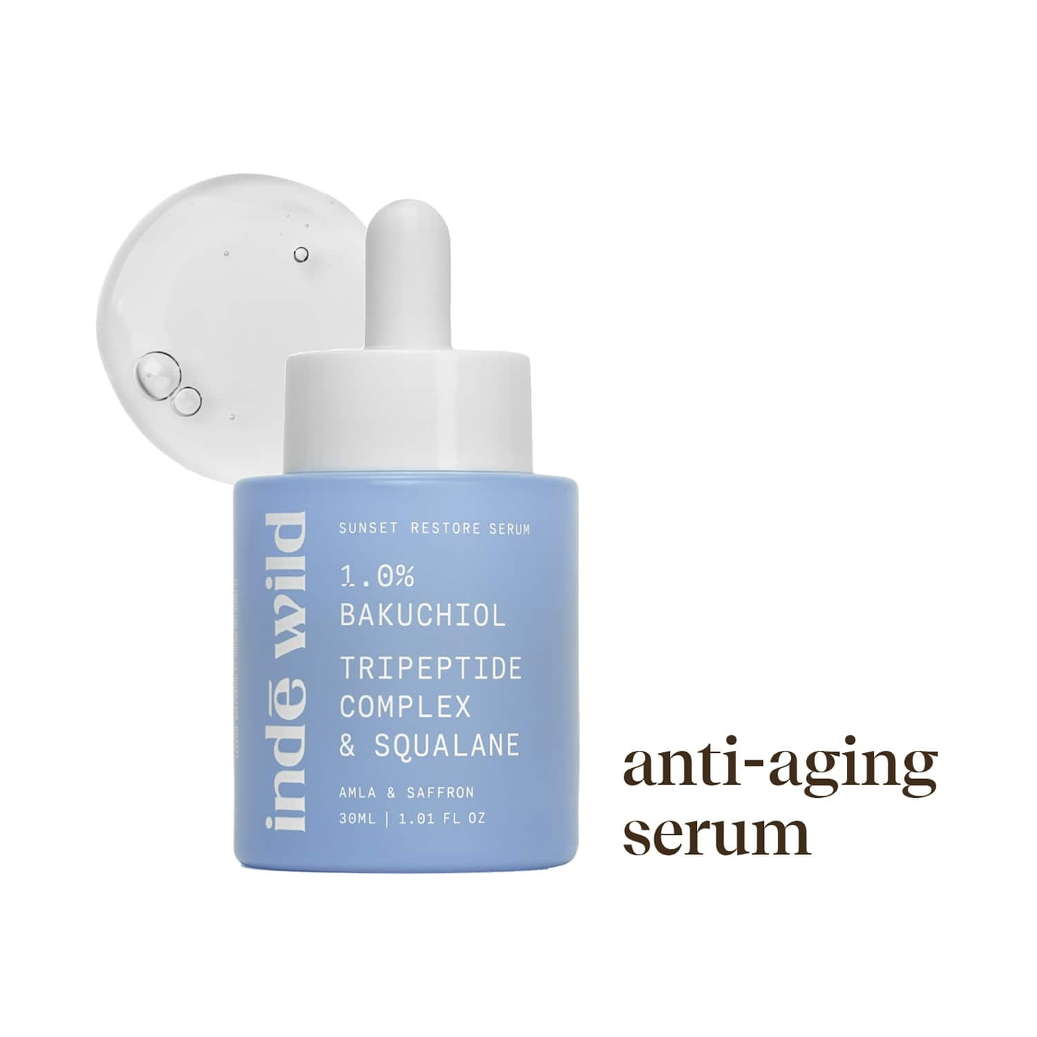 Inde Wild | Inde Wild 1% Bakuchiol + 0.5% Tripeptide Restore PM Serum (30ml)