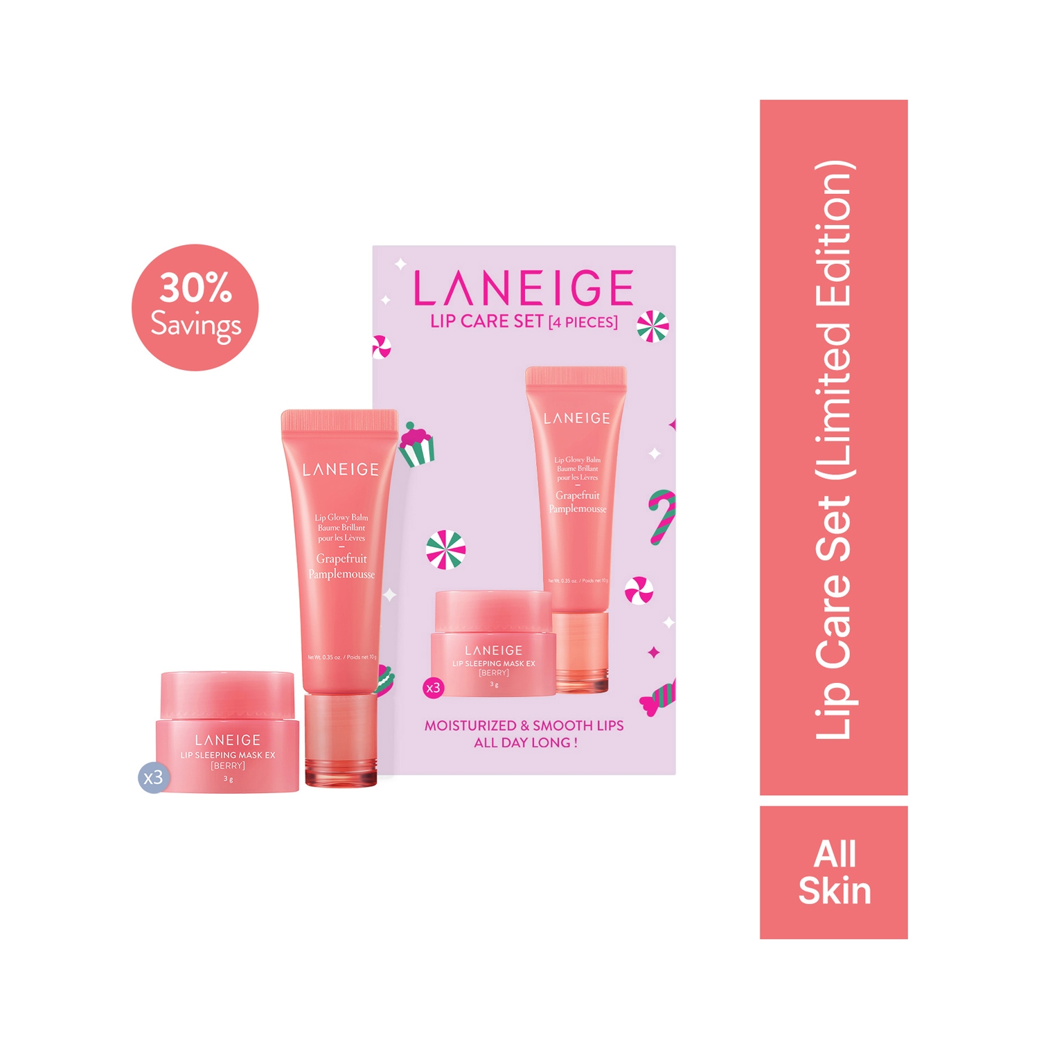 Laneige Lip Care Set (4Pcs)