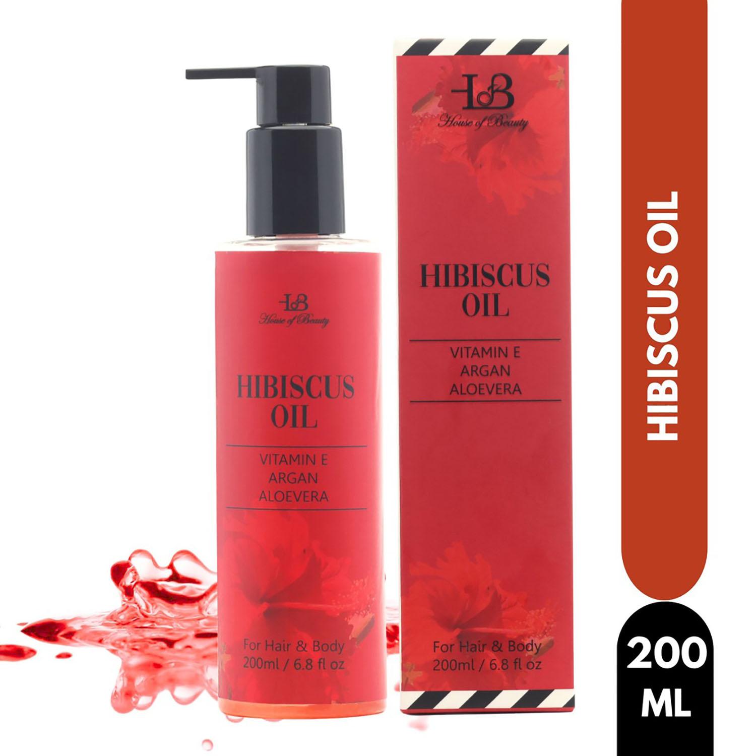 House of Beauty | House of Beauty Hibiscus Oil For Hairfall, Soft Skin, Aids Psoriasis For Body & Hair (200 ml)