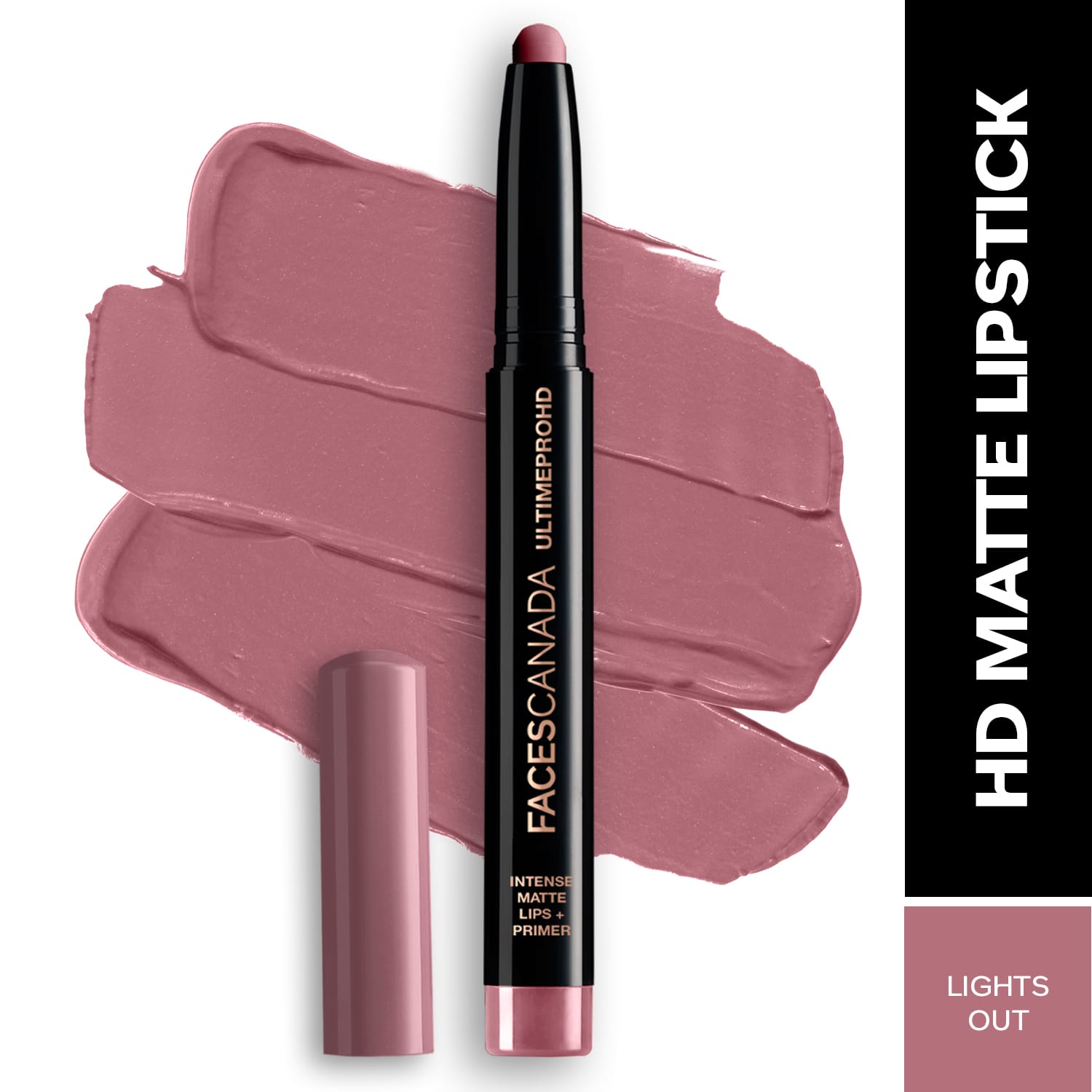 Faces Canada | Faces Canada Ultime Pro HD Intense Matte Lips + Primer 9HR Long Stay - Lights Out 24 (1.4 g)
