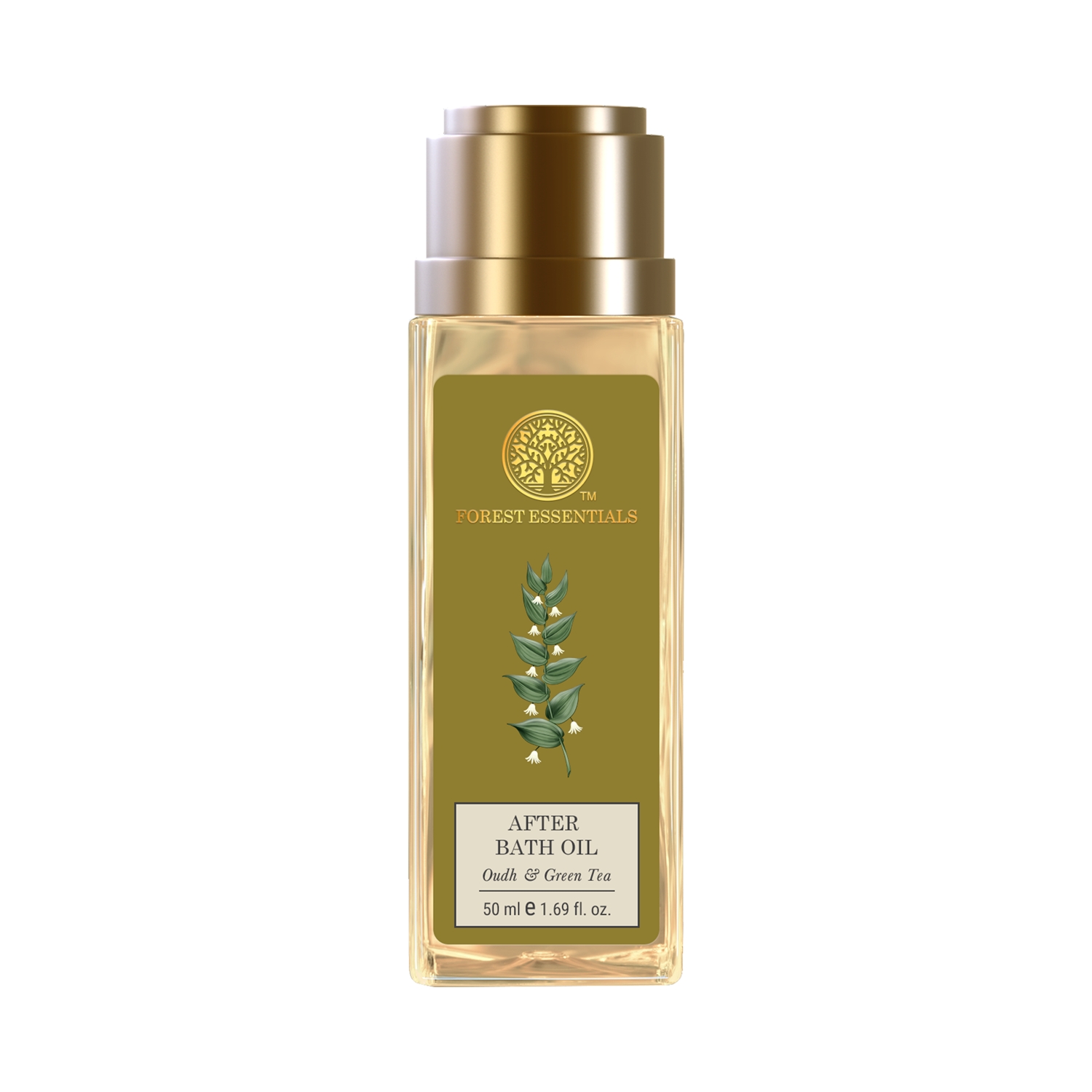 Forest Essentials | Forest Essentials Travel Size Oudh & Green Tea After Bath Oil (50ml)