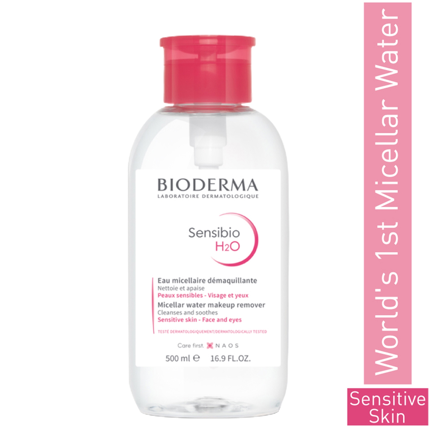 Bioderma | Bioderma Sensibio H2O Micellar Water Sensitive Skin Makeup Remover Pump Bottle (500ml)