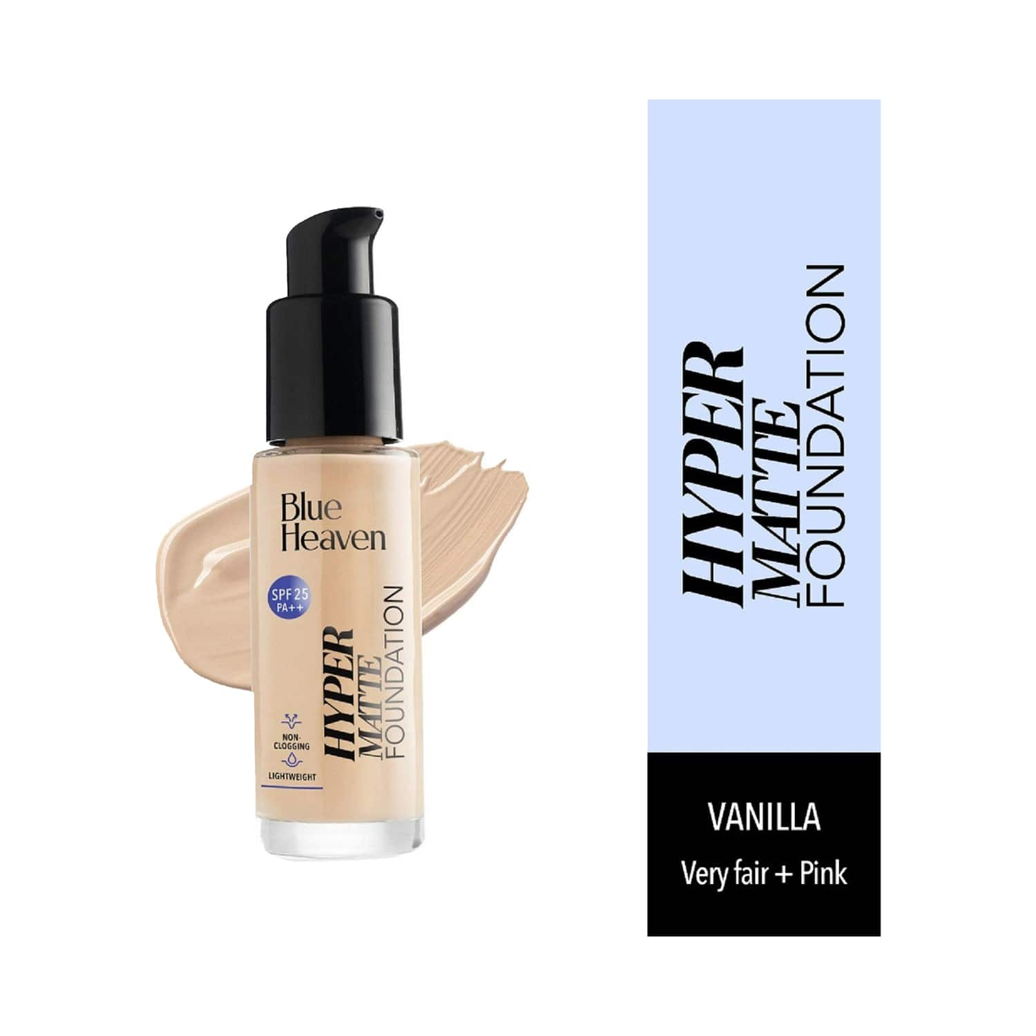 Blue Heaven | Blue Heaven Hyper Matte Foundation SPF 25 PA++ - 101 Vanilla (30ml)