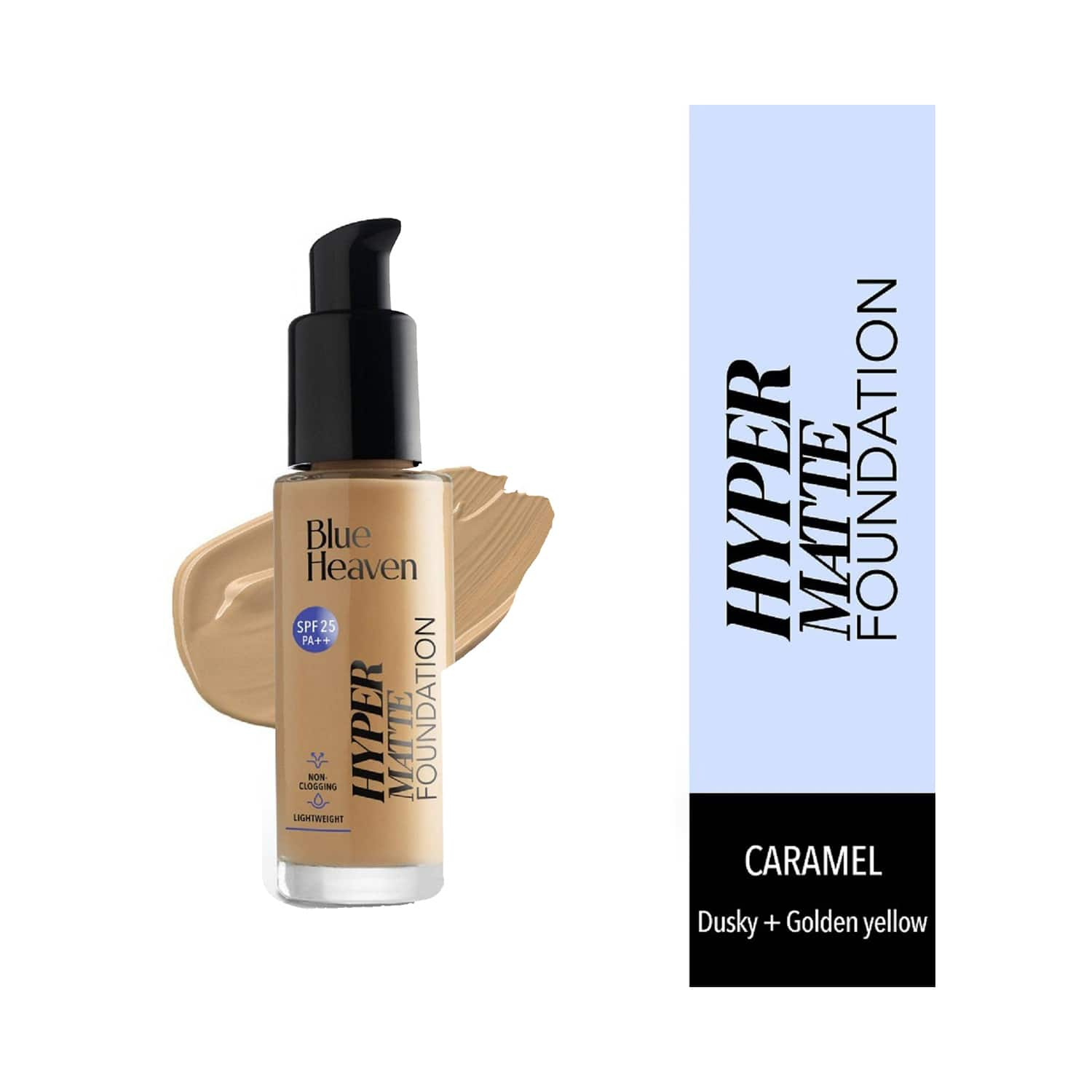 Blue Heaven | Blue Heaven Hyper Matte Foundation SPF 25 PA++ - 401 Caramel (30ml)