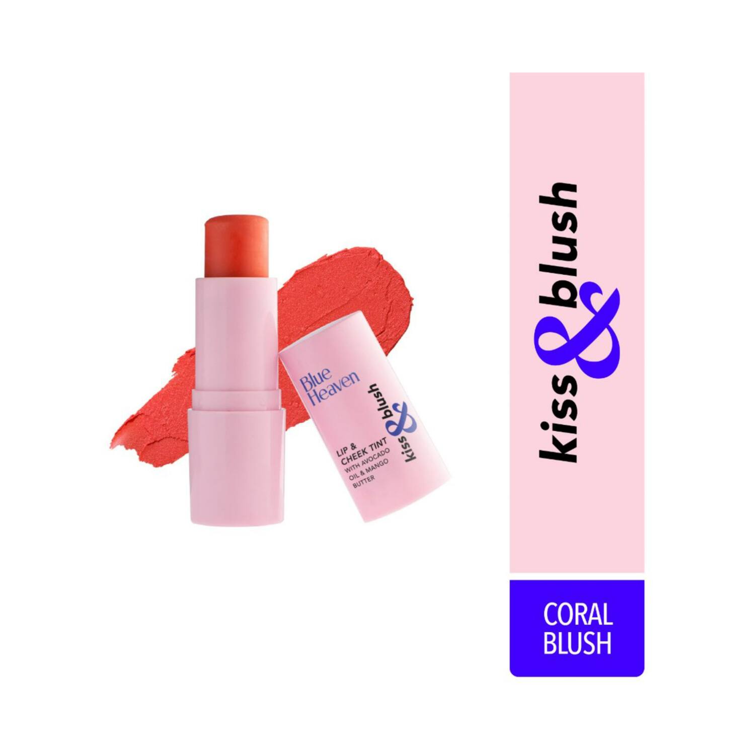 Blue Heaven | Blue Heaven Kiss & Blush Lip and Cheek Tint - Coral Blush (8.5g)