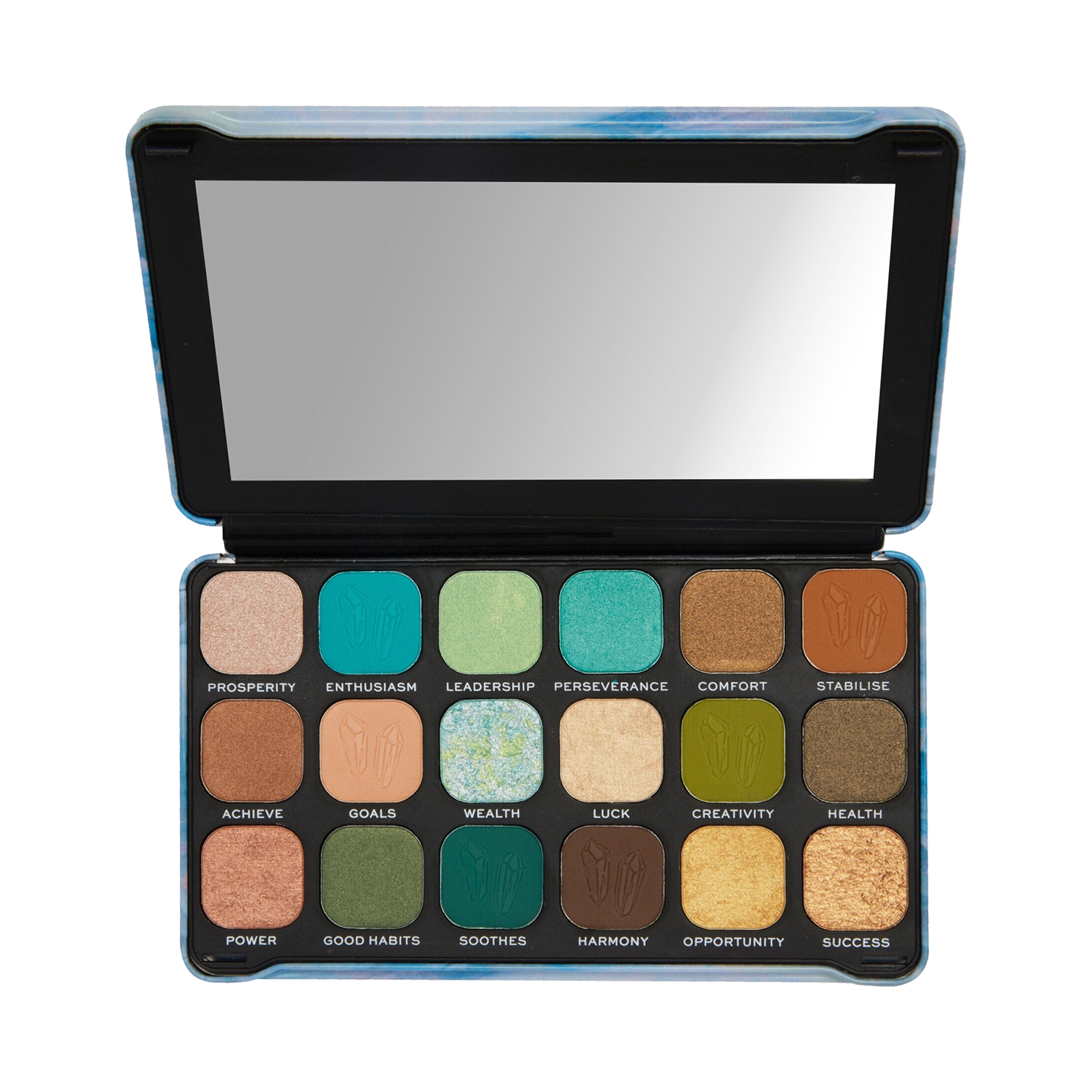 Makeup Revolution | Makeup Revolution Crystal Aura Forever Flawless Shadow Palette - Aventurine (19.8g)