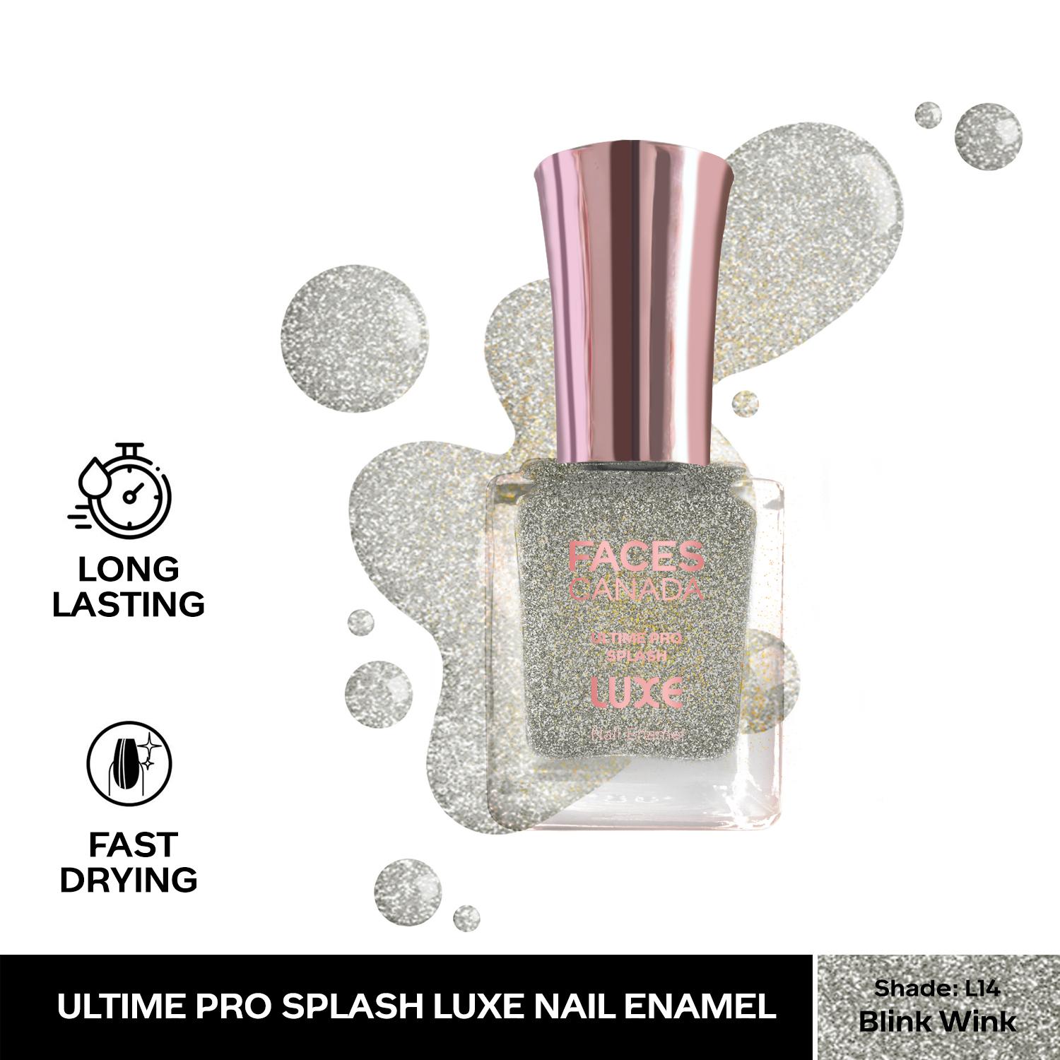 Faces Canada | Faces Canada Ultime Pro Splash Luxe Nail Enamel - Blink Wink (L14), Glossy Finish (12 ml)
