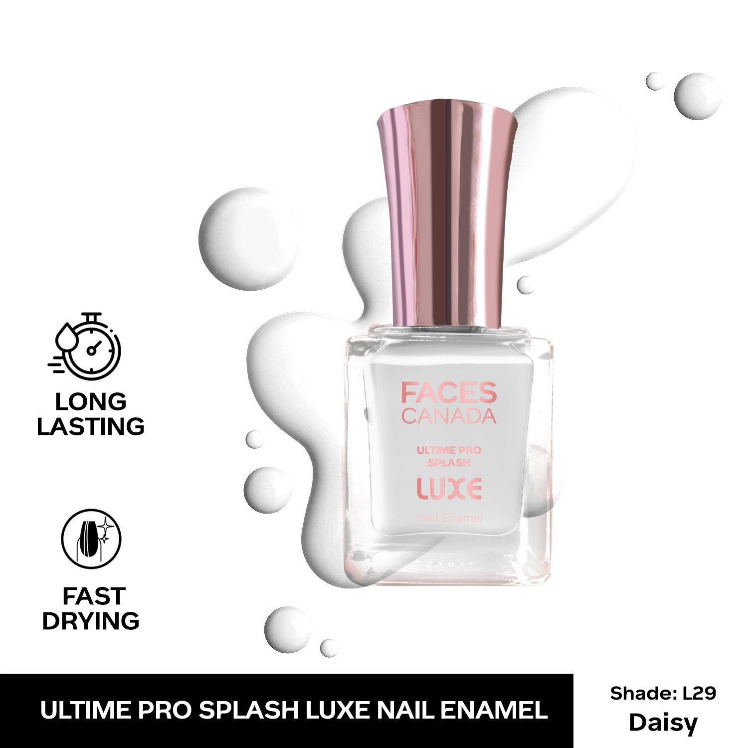 Faces Canada | Faces Canada Ultime Pro Splash Luxe Nail Enamel - Daisy (L29), Glossy Finish (12 ml)