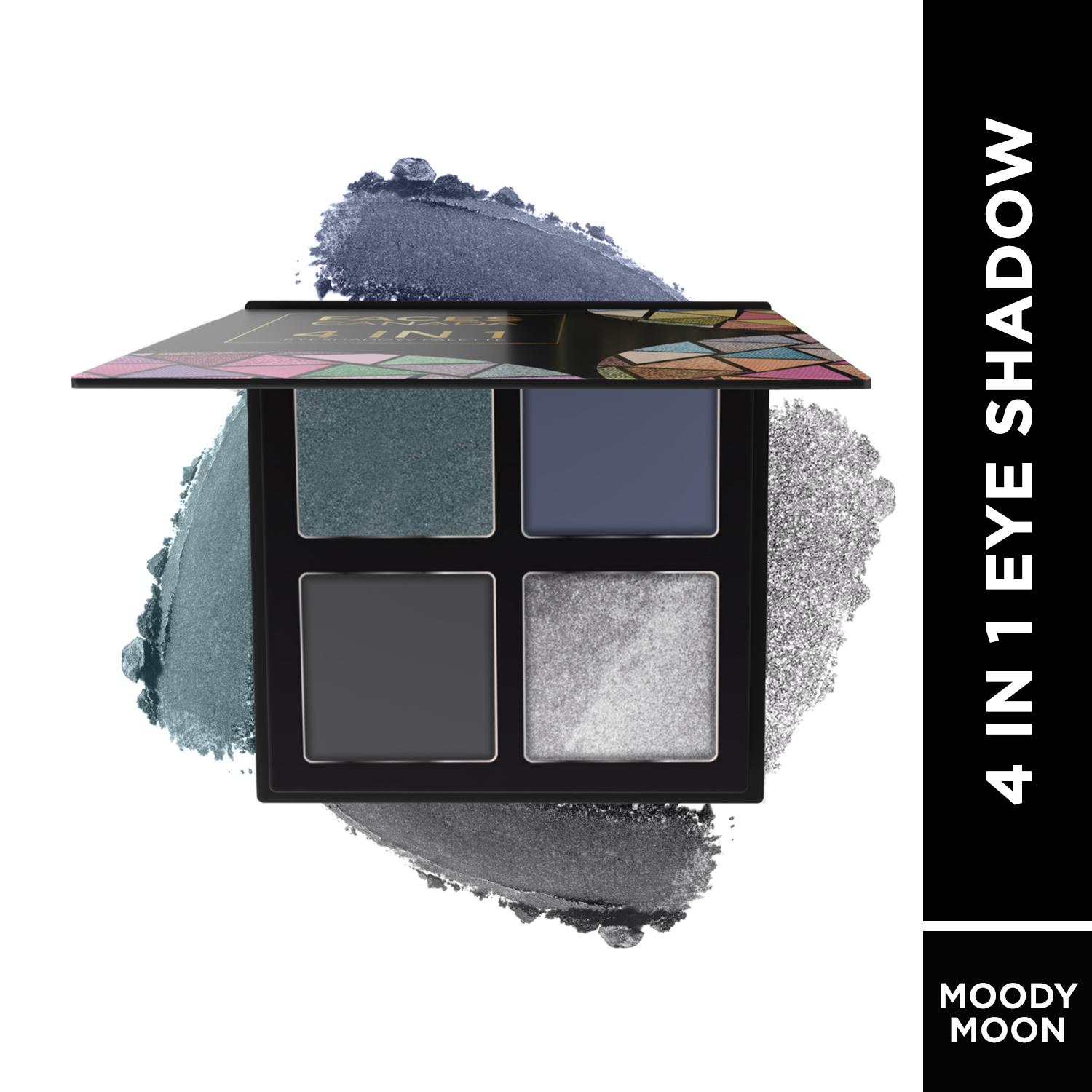 Faces Canada | Faces Canada 4 IN 1 Eyeshadow Palette - Moody Moon 06, Shimmer & Matte, Satin Matte Finish (4.8 g)